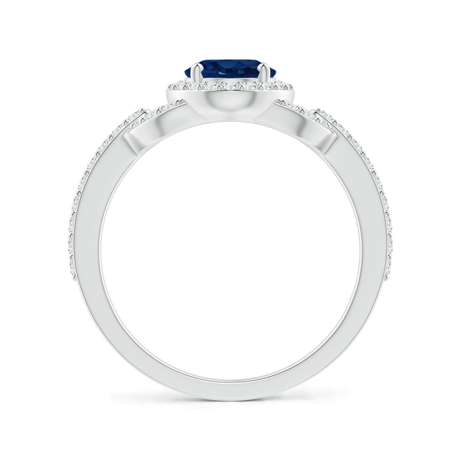 AA - Blue Sapphire / 1.92 CT / 14 KT White Gold