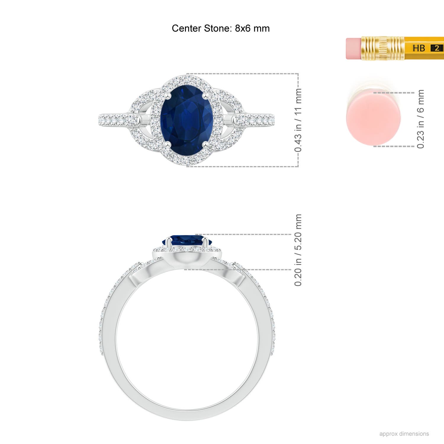 AA - Blue Sapphire / 1.92 CT / 14 KT White Gold