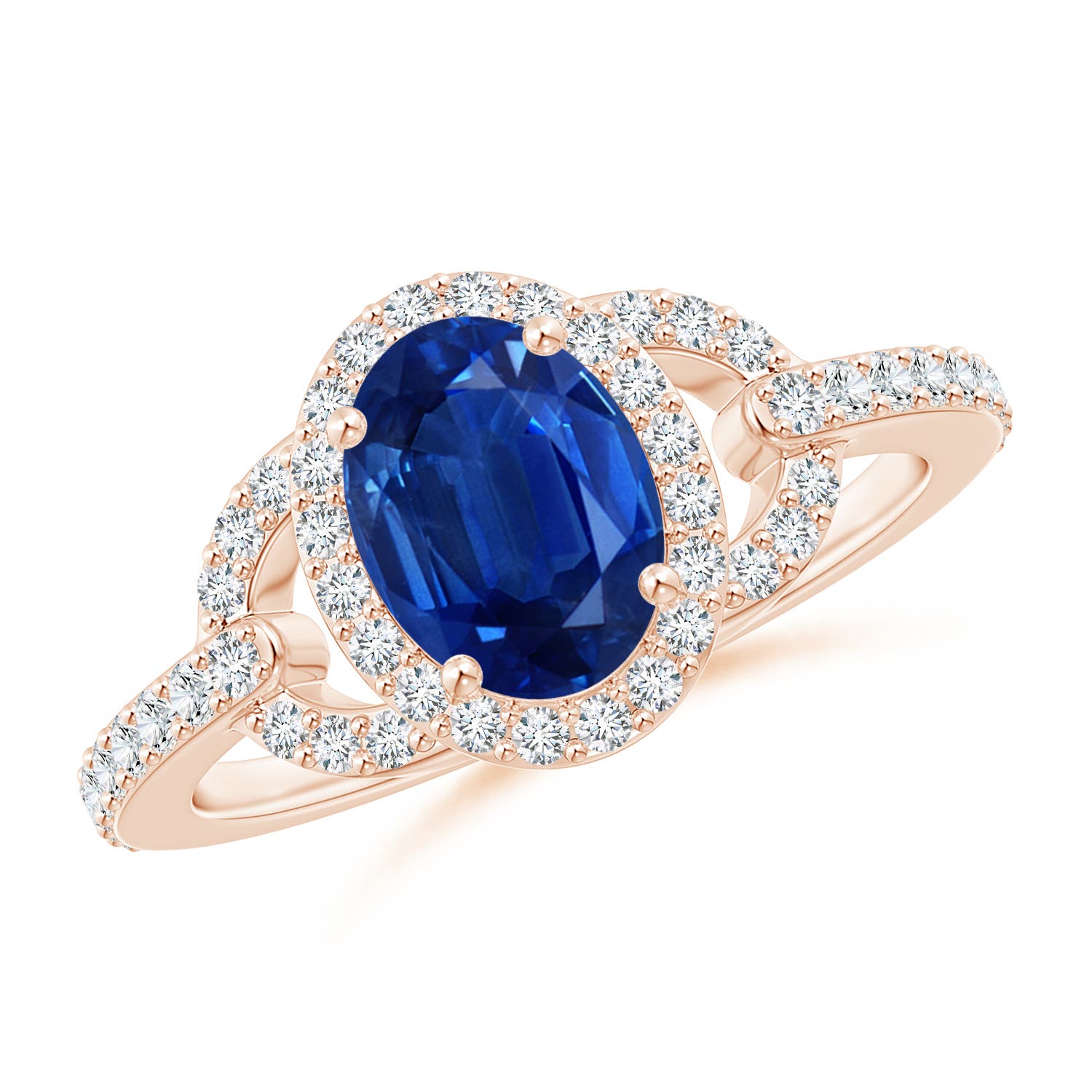 AAA - Blue Sapphire / 1.92 CT / 14 KT Rose Gold