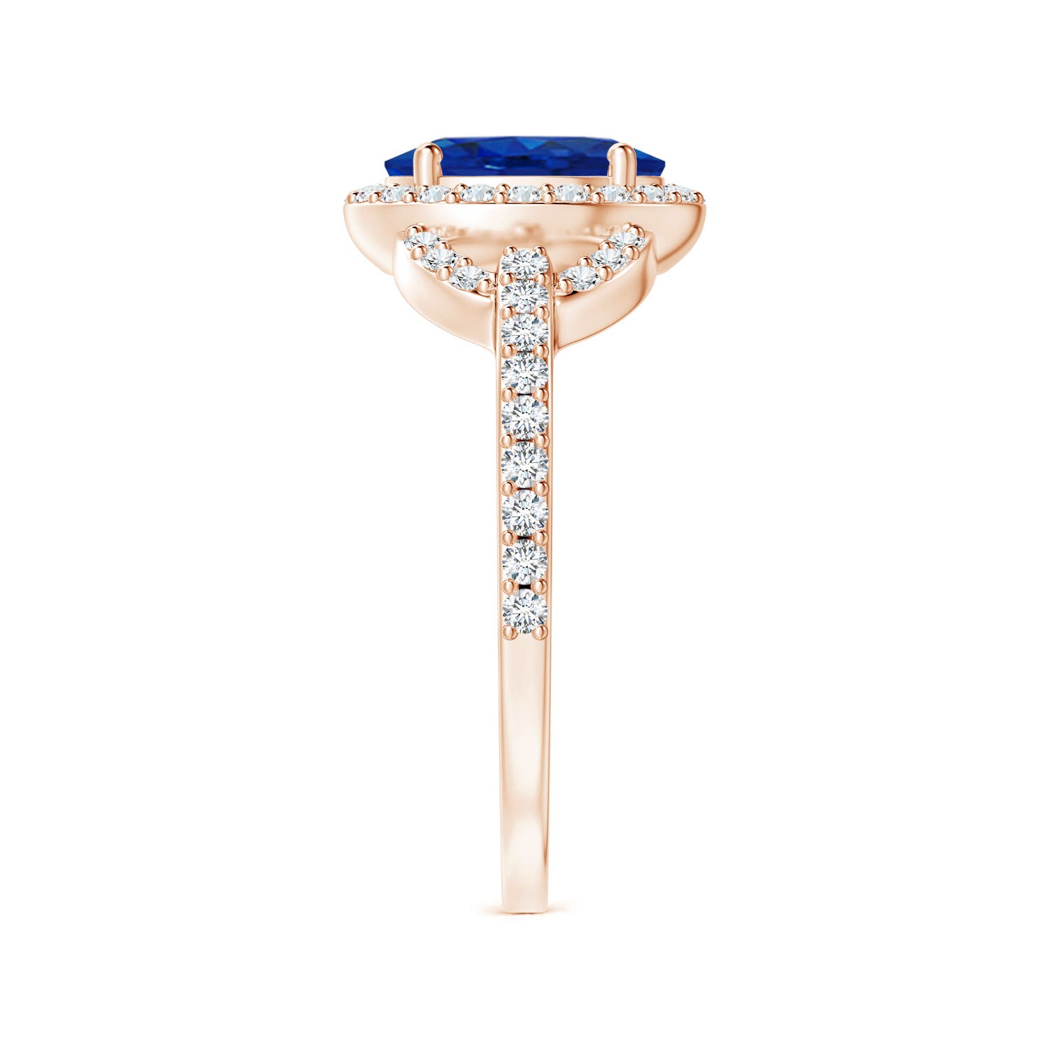 AAA - Blue Sapphire / 1.92 CT / 14 KT Rose Gold