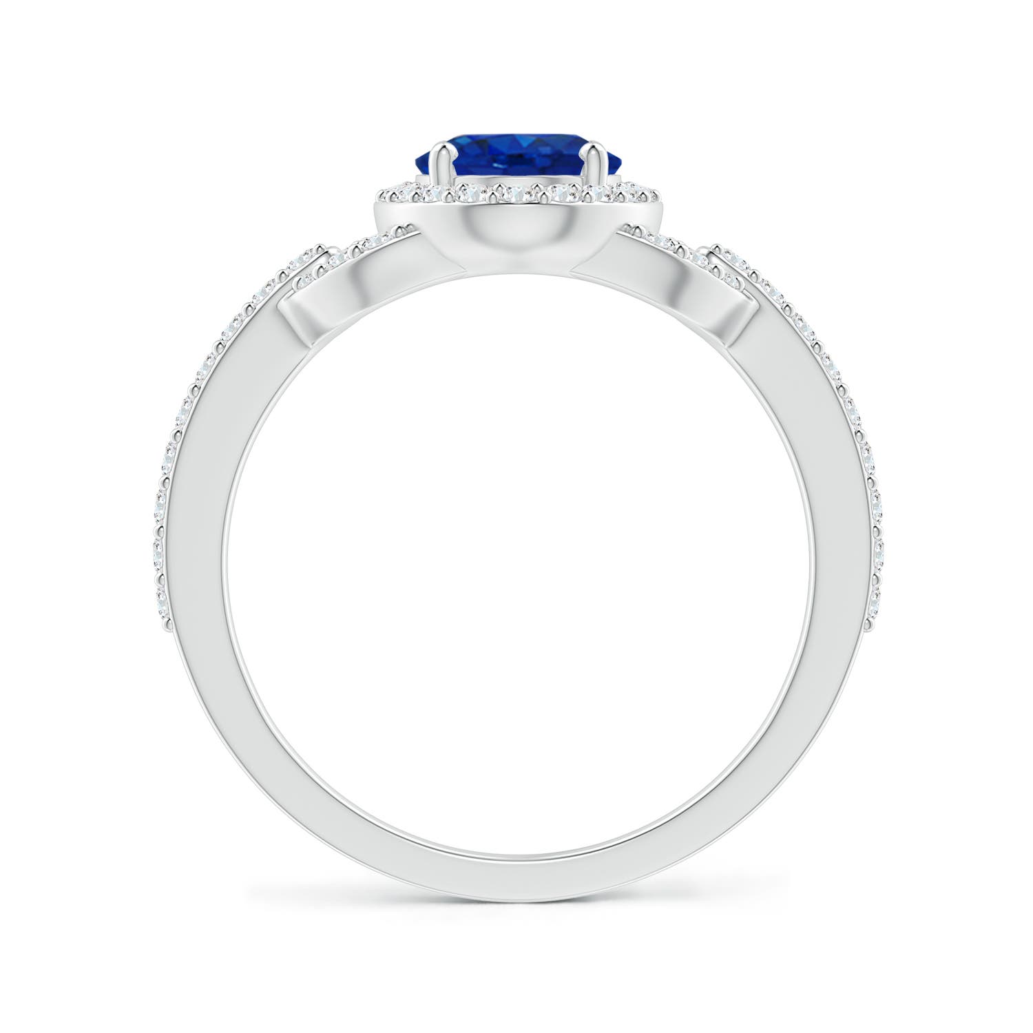 AAA - Blue Sapphire / 1.92 CT / 14 KT White Gold