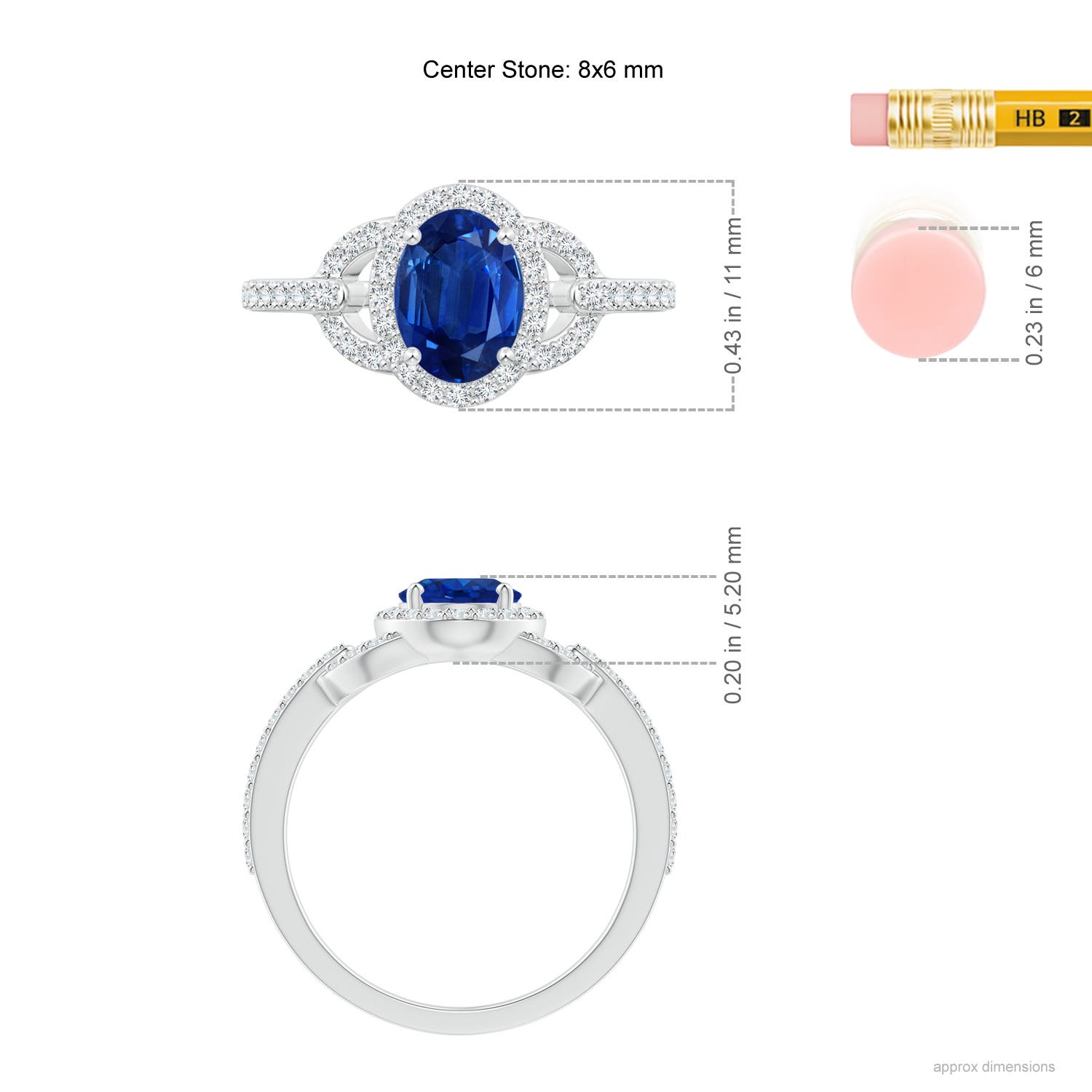 AAA - Blue Sapphire / 1.92 CT / 14 KT White Gold