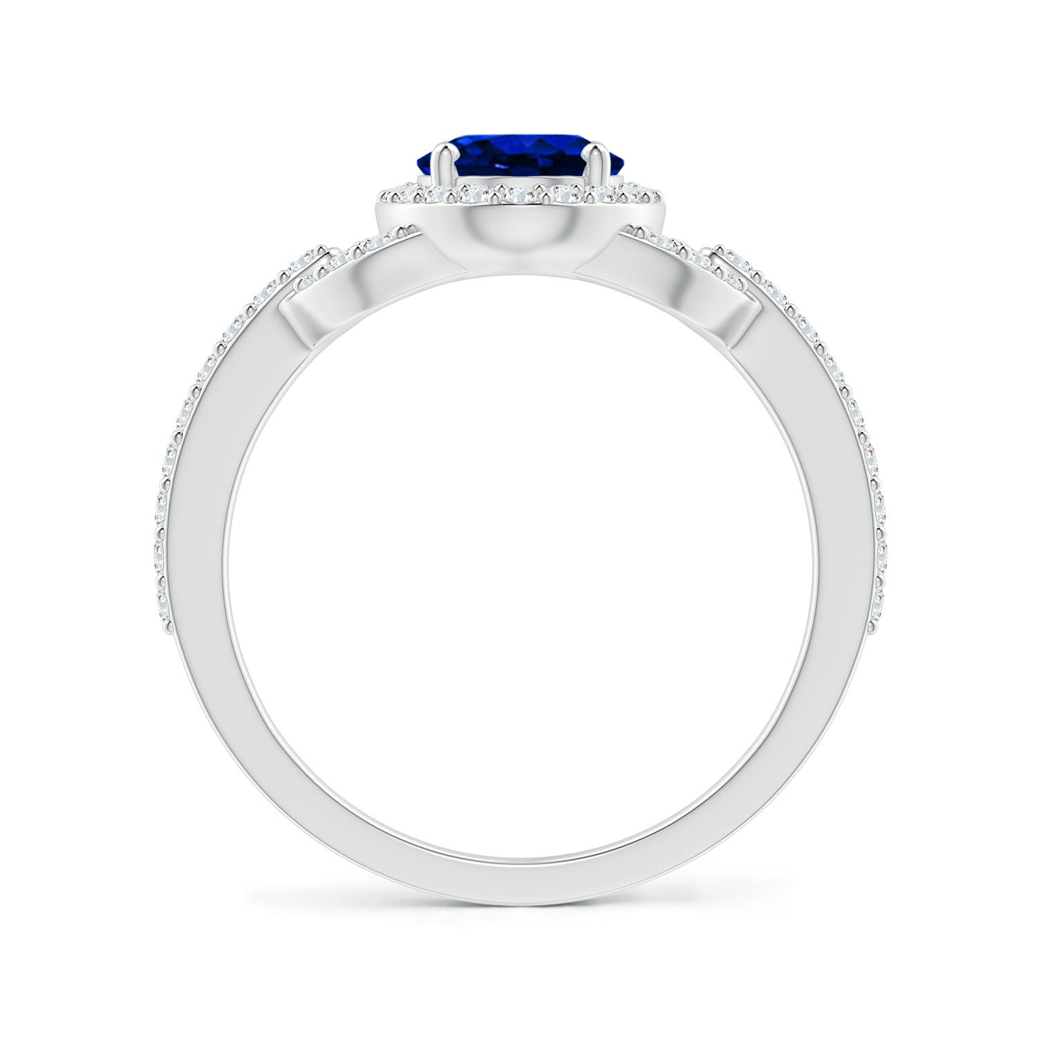 AAAA - Blue Sapphire / 1.92 CT / 14 KT White Gold