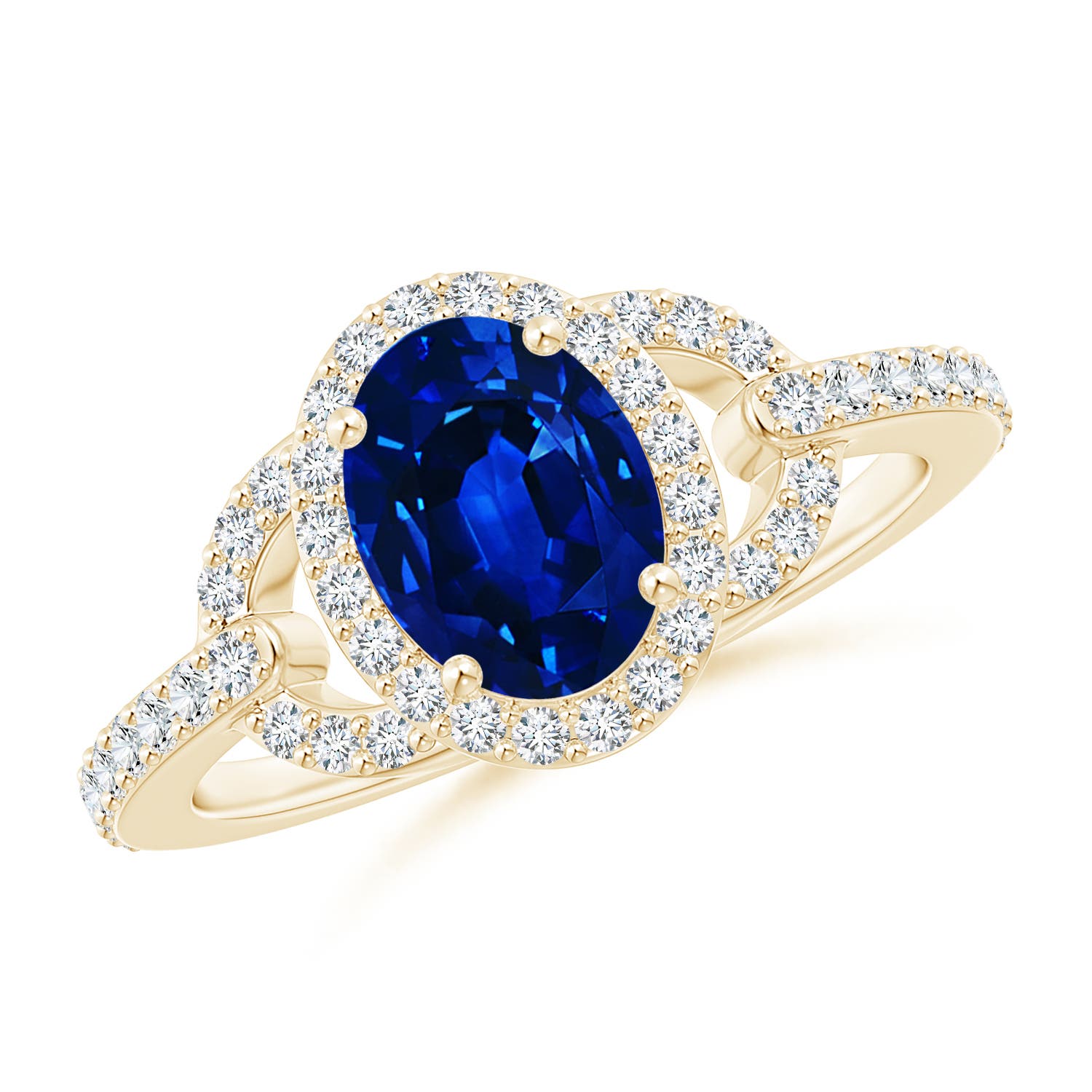 AAAA - Blue Sapphire / 1.92 CT / 14 KT Yellow Gold