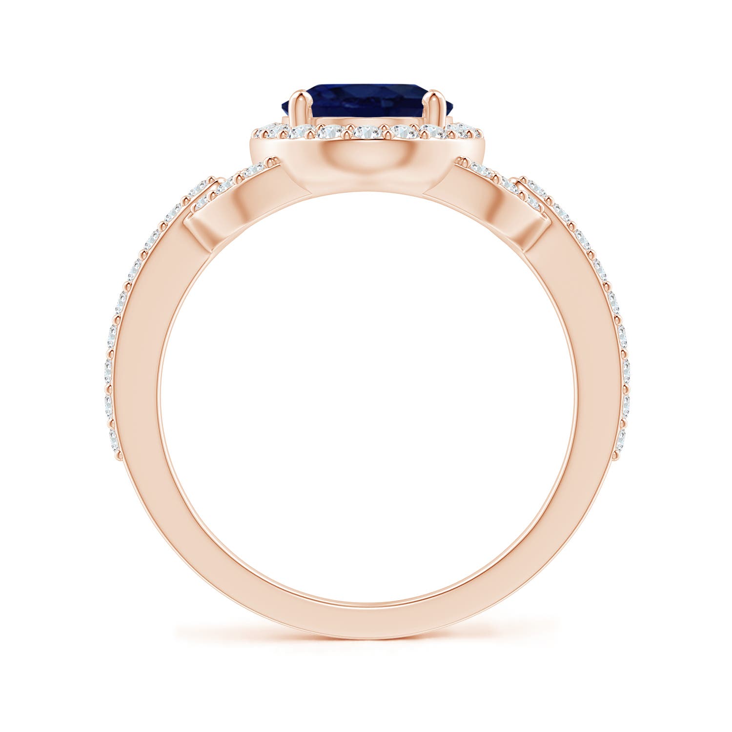 A - Blue Sapphire / 2.49 CT / 14 KT Rose Gold