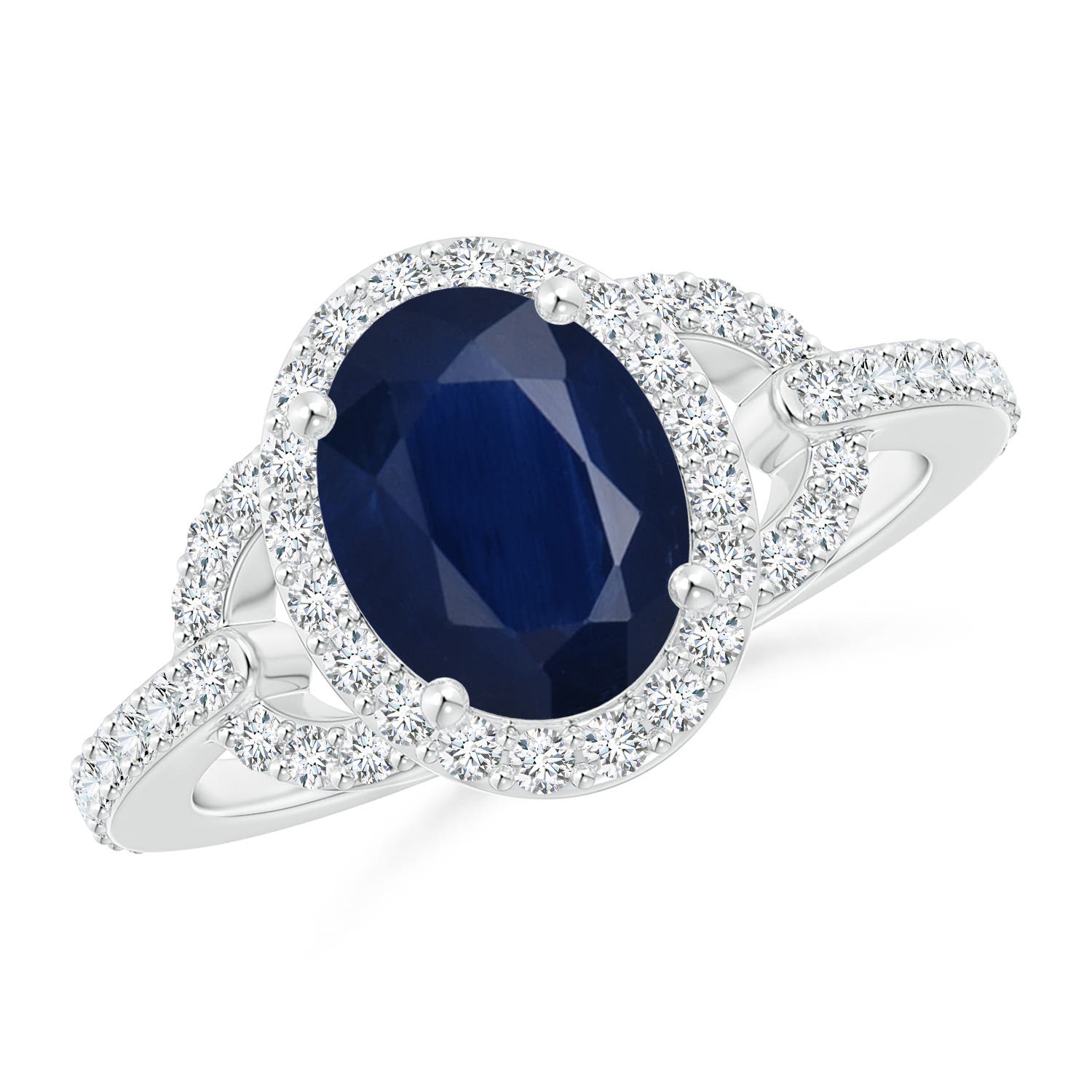 A - Blue Sapphire / 2.49 CT / 14 KT White Gold