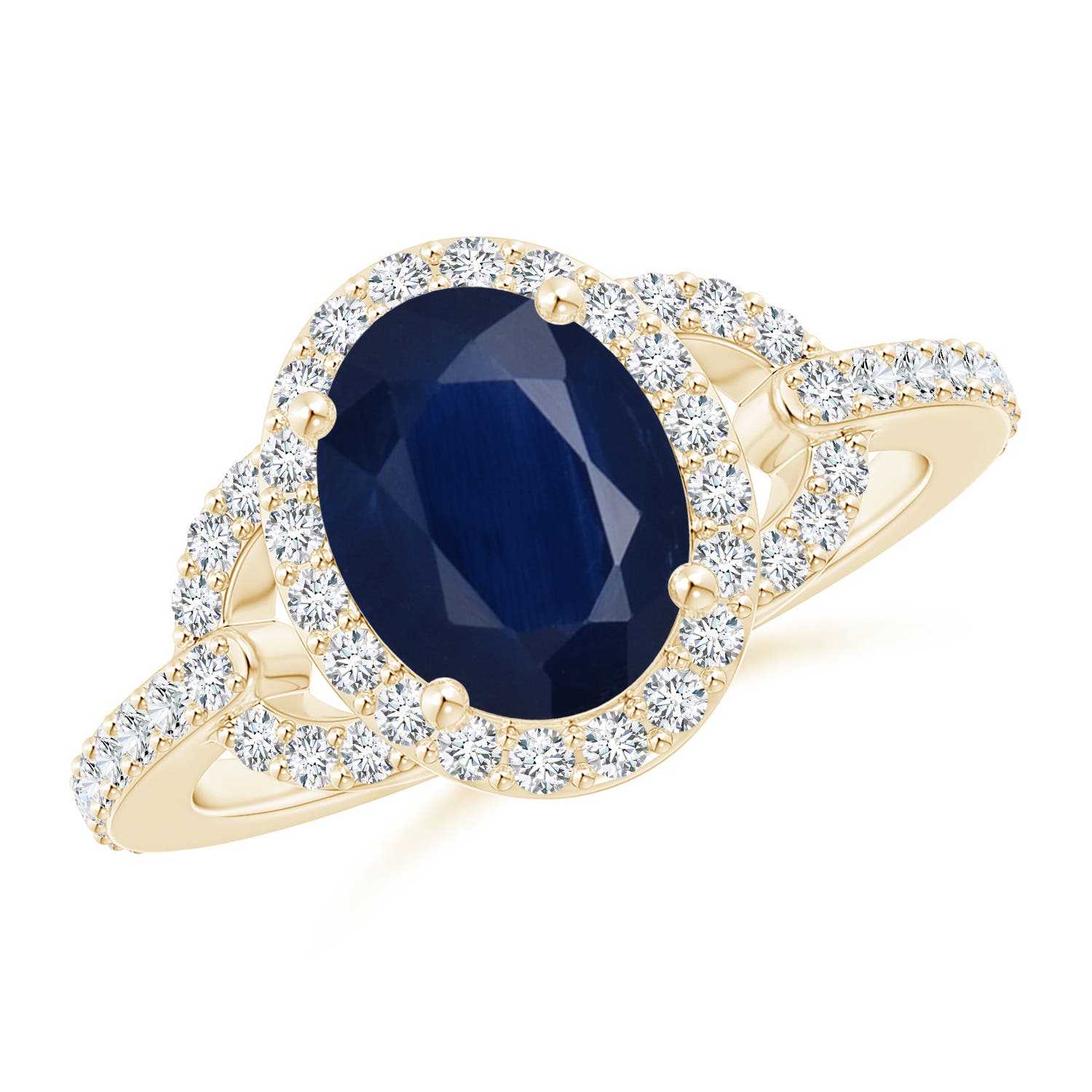 A - Blue Sapphire / 2.49 CT / 14 KT Yellow Gold