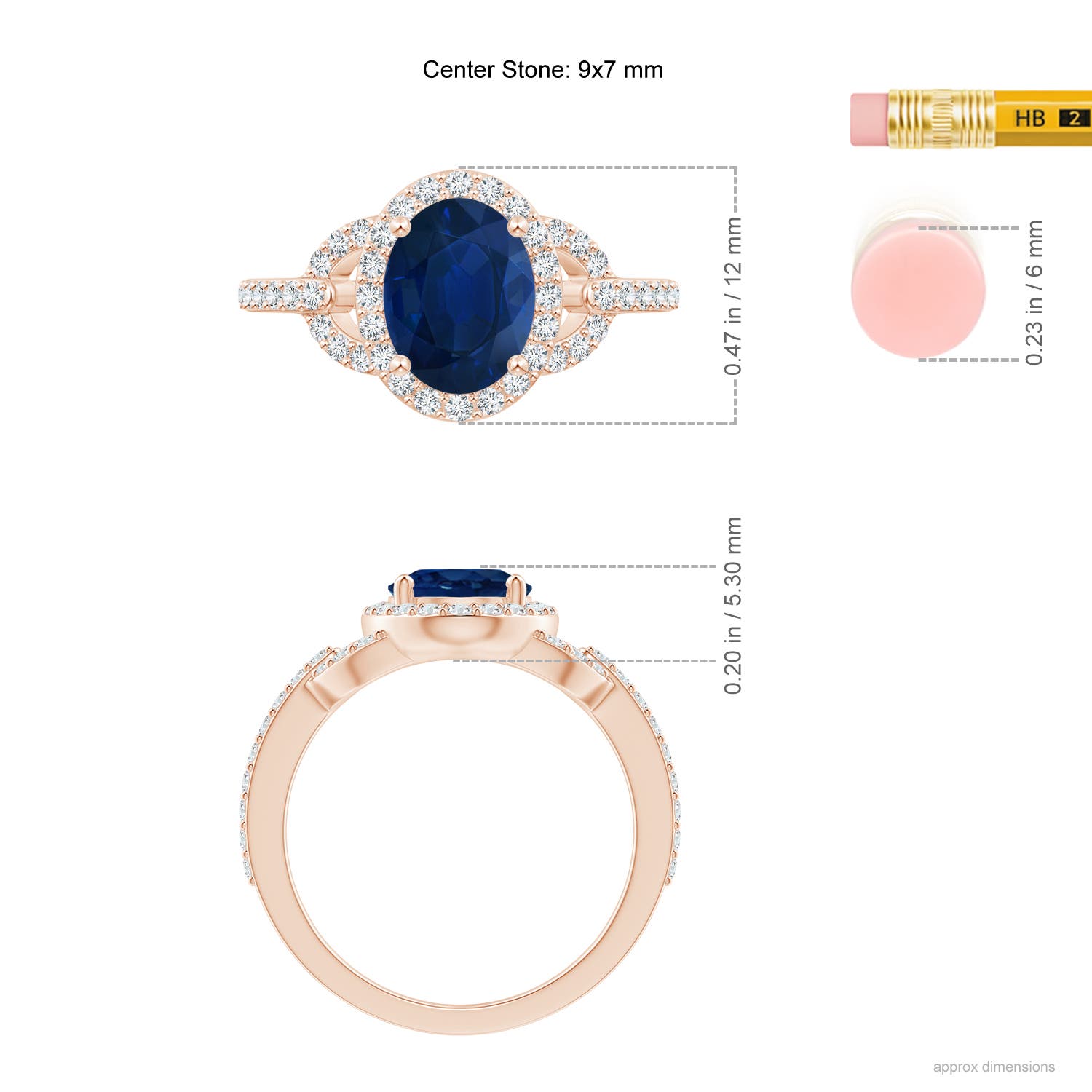 AA - Blue Sapphire / 2.49 CT / 14 KT Rose Gold