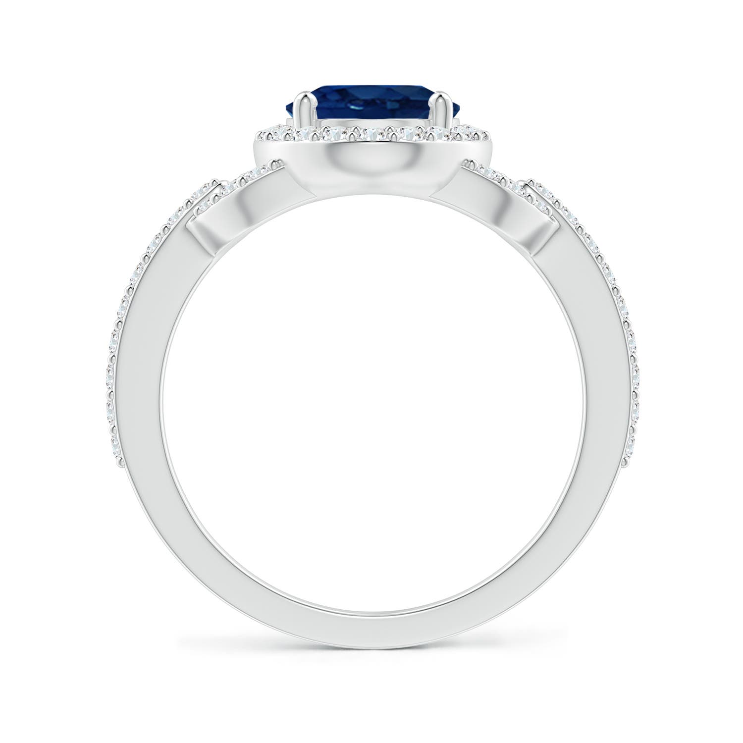 AA - Blue Sapphire / 2.49 CT / 14 KT White Gold