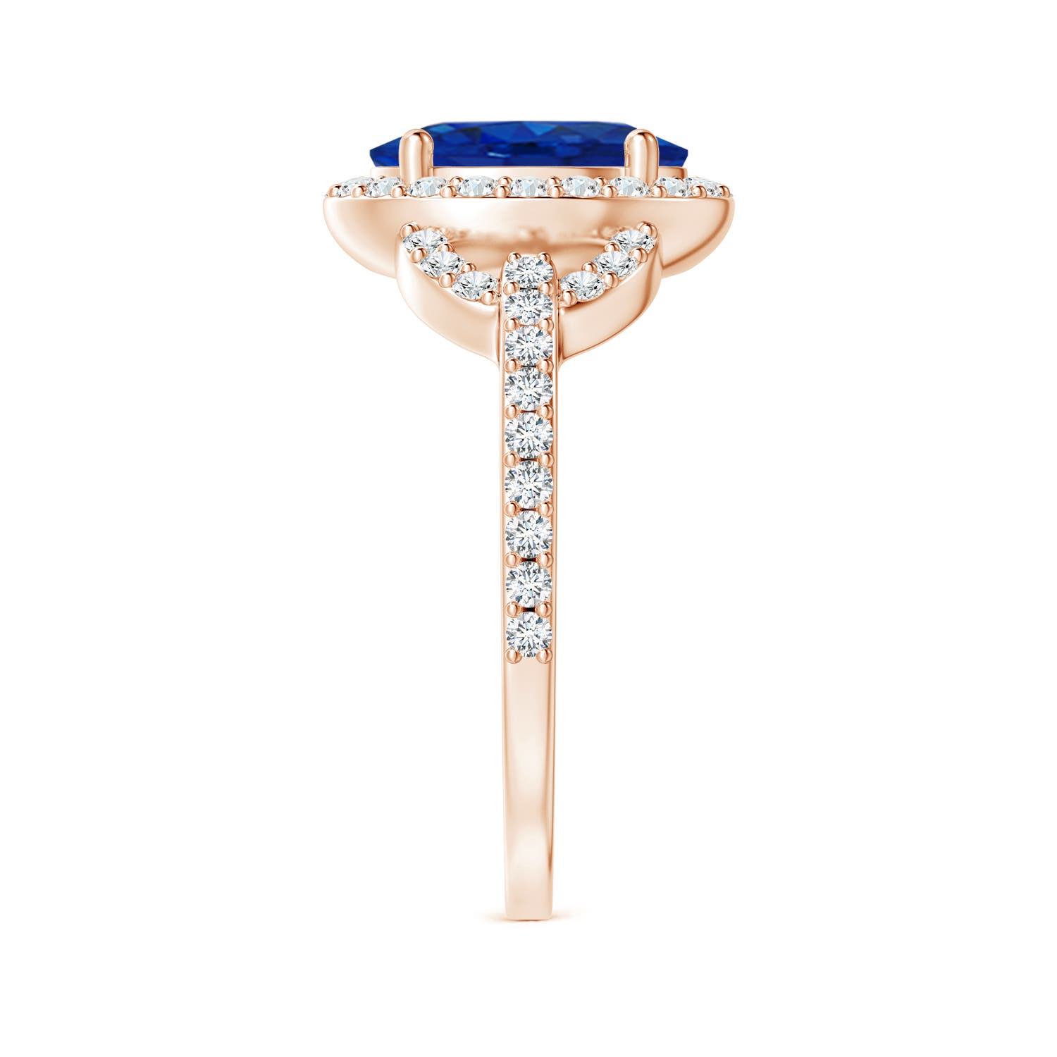 AAA - Blue Sapphire / 2.49 CT / 14 KT Rose Gold