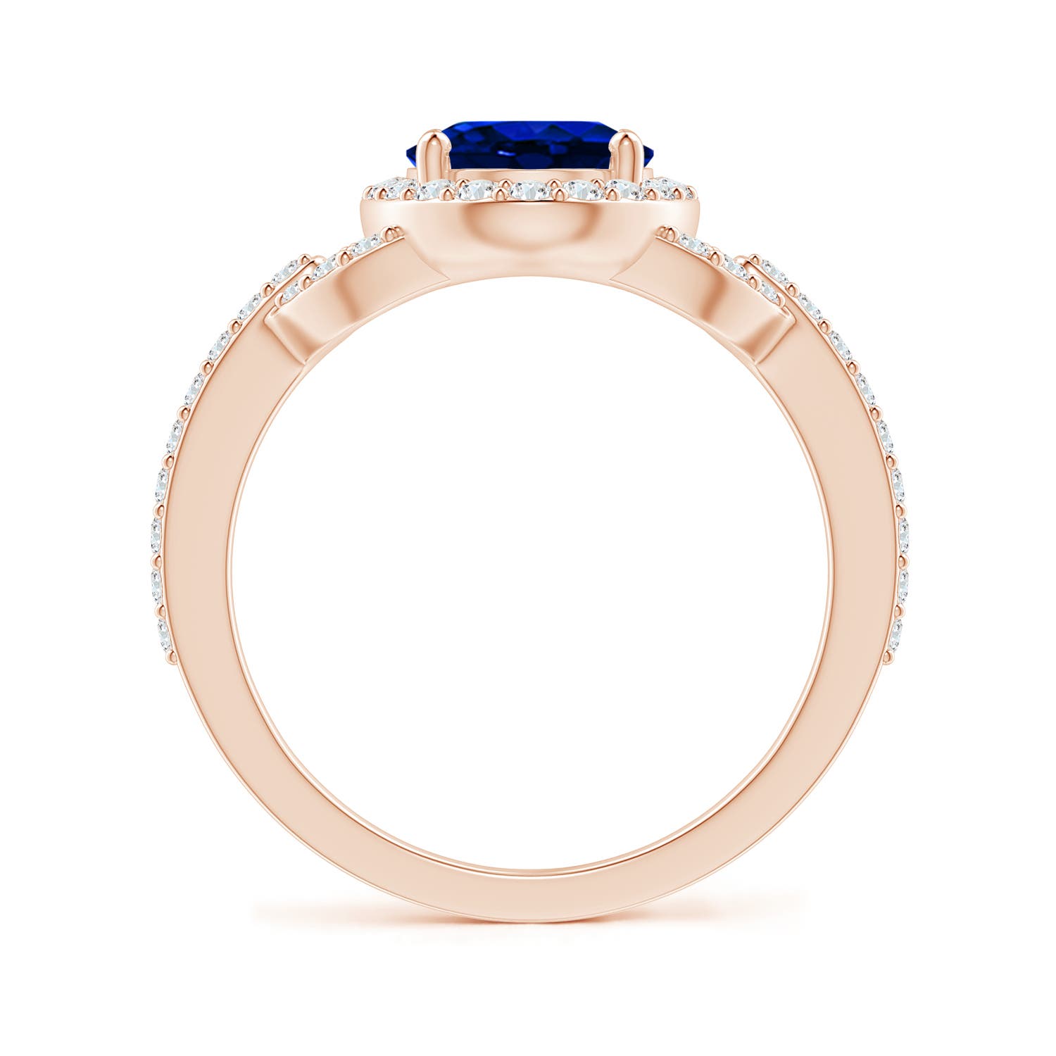 AAAA - Blue Sapphire / 2.49 CT / 14 KT Rose Gold