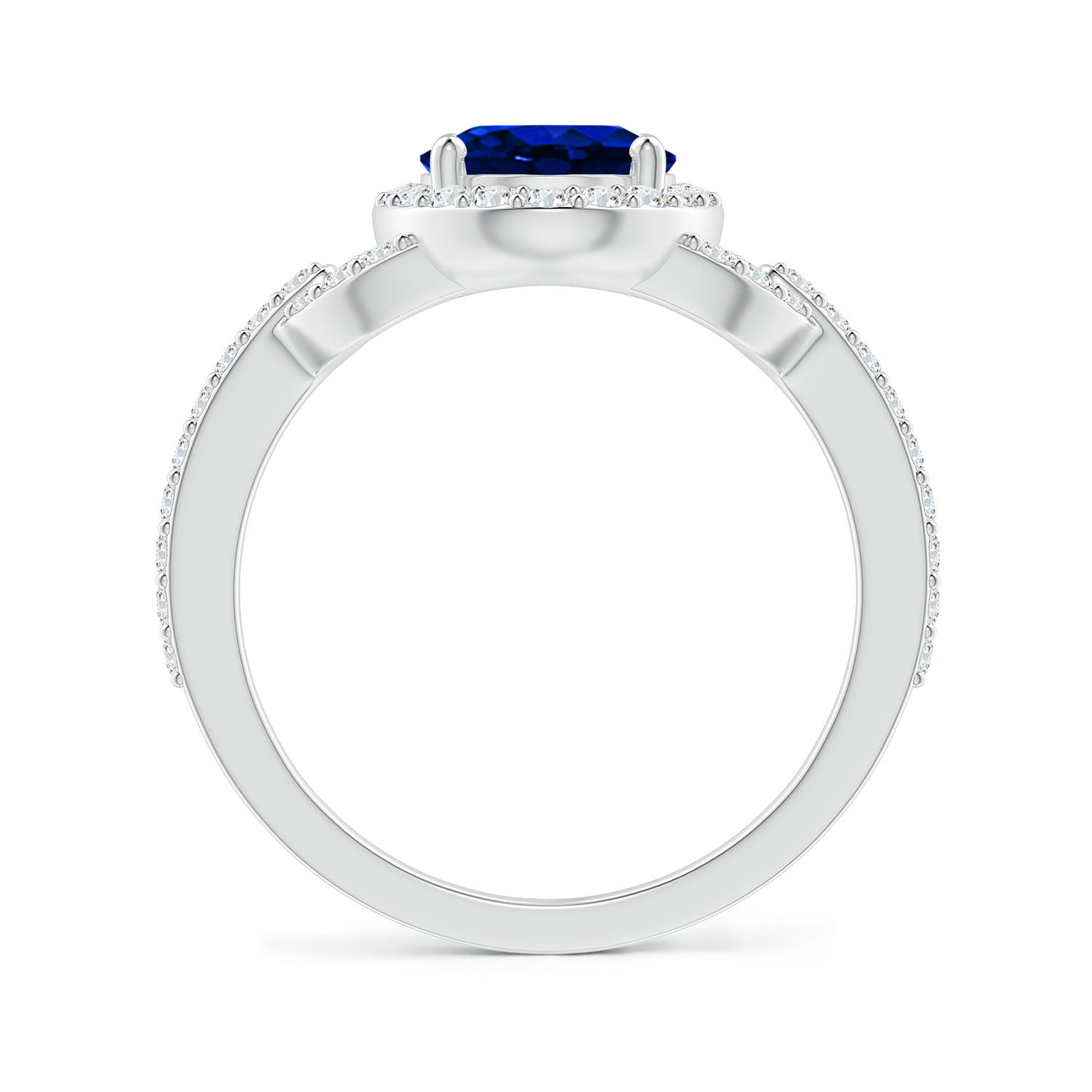 AAAA - Blue Sapphire / 2.49 CT / 14 KT White Gold