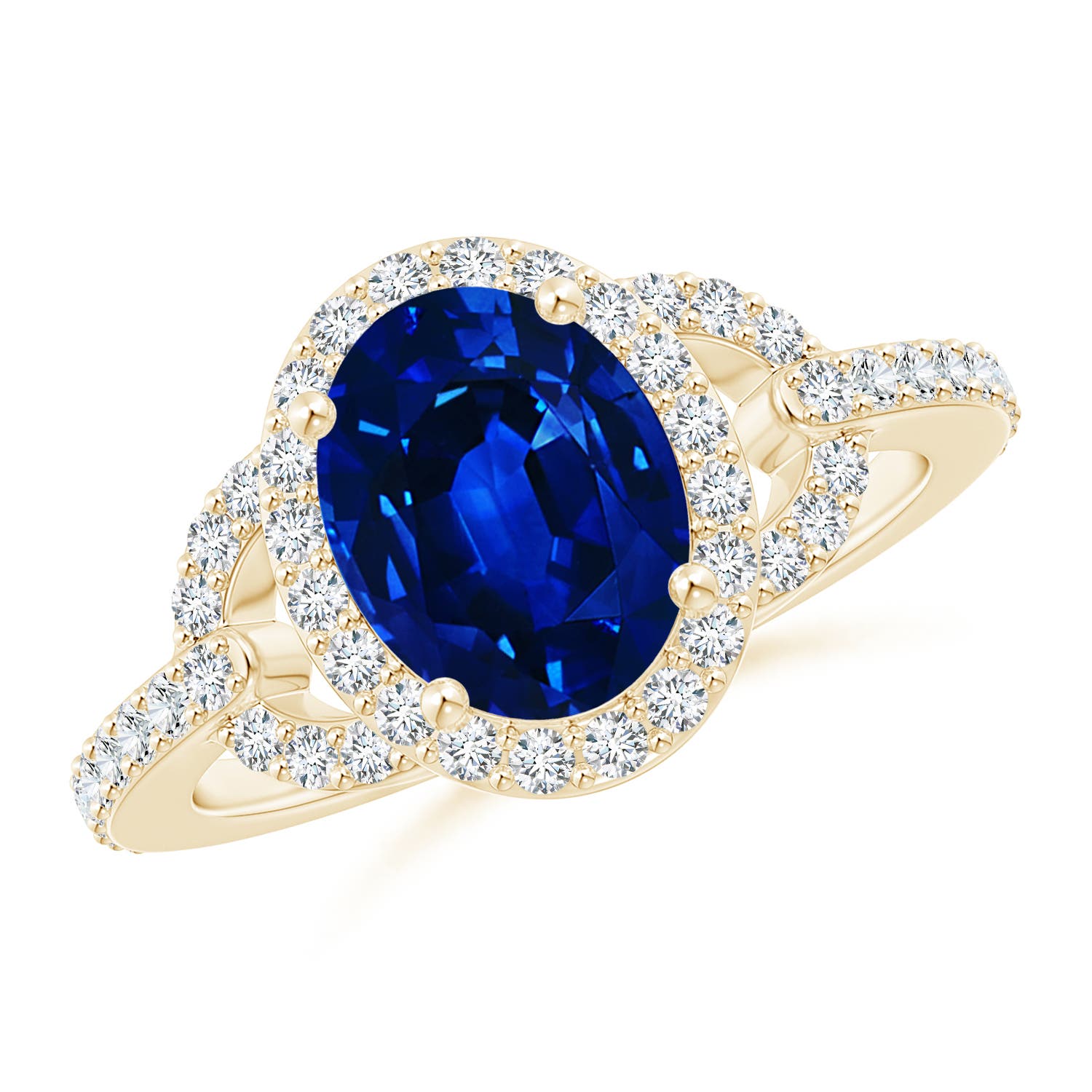 AAAA - Blue Sapphire / 2.49 CT / 14 KT Yellow Gold