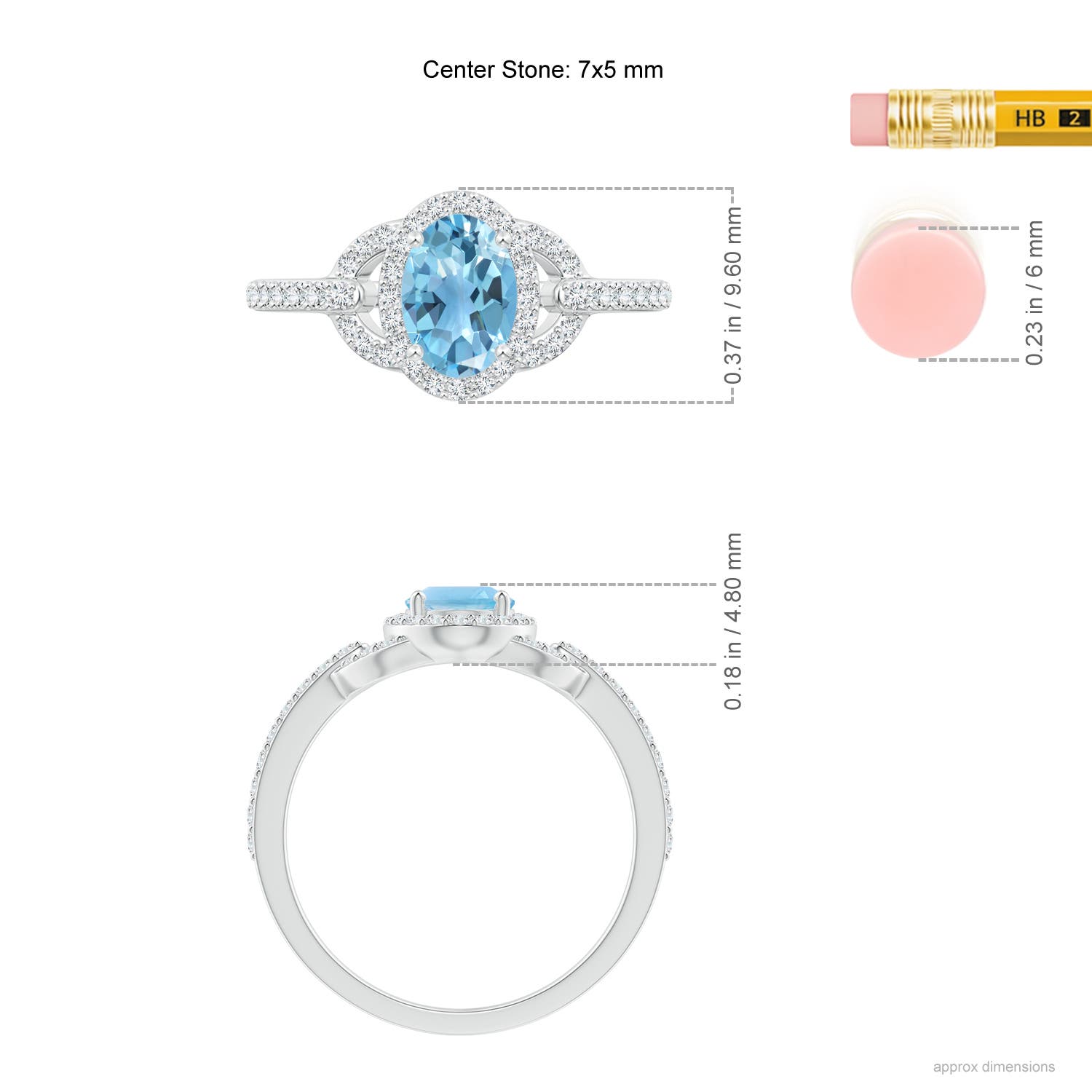 A - Swiss Blue Topaz / 1.29 CT / 14 KT White Gold