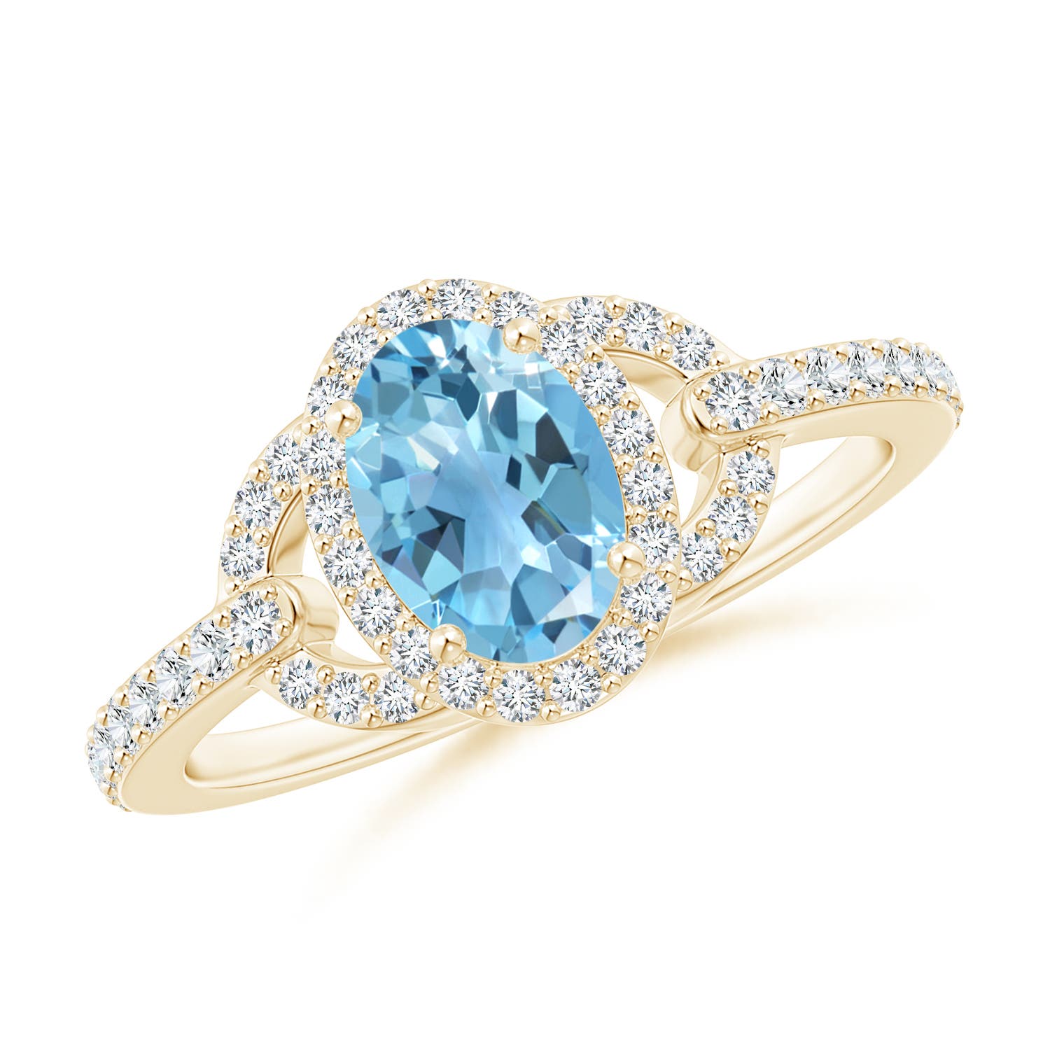 A - Swiss Blue Topaz / 1.29 CT / 14 KT Yellow Gold