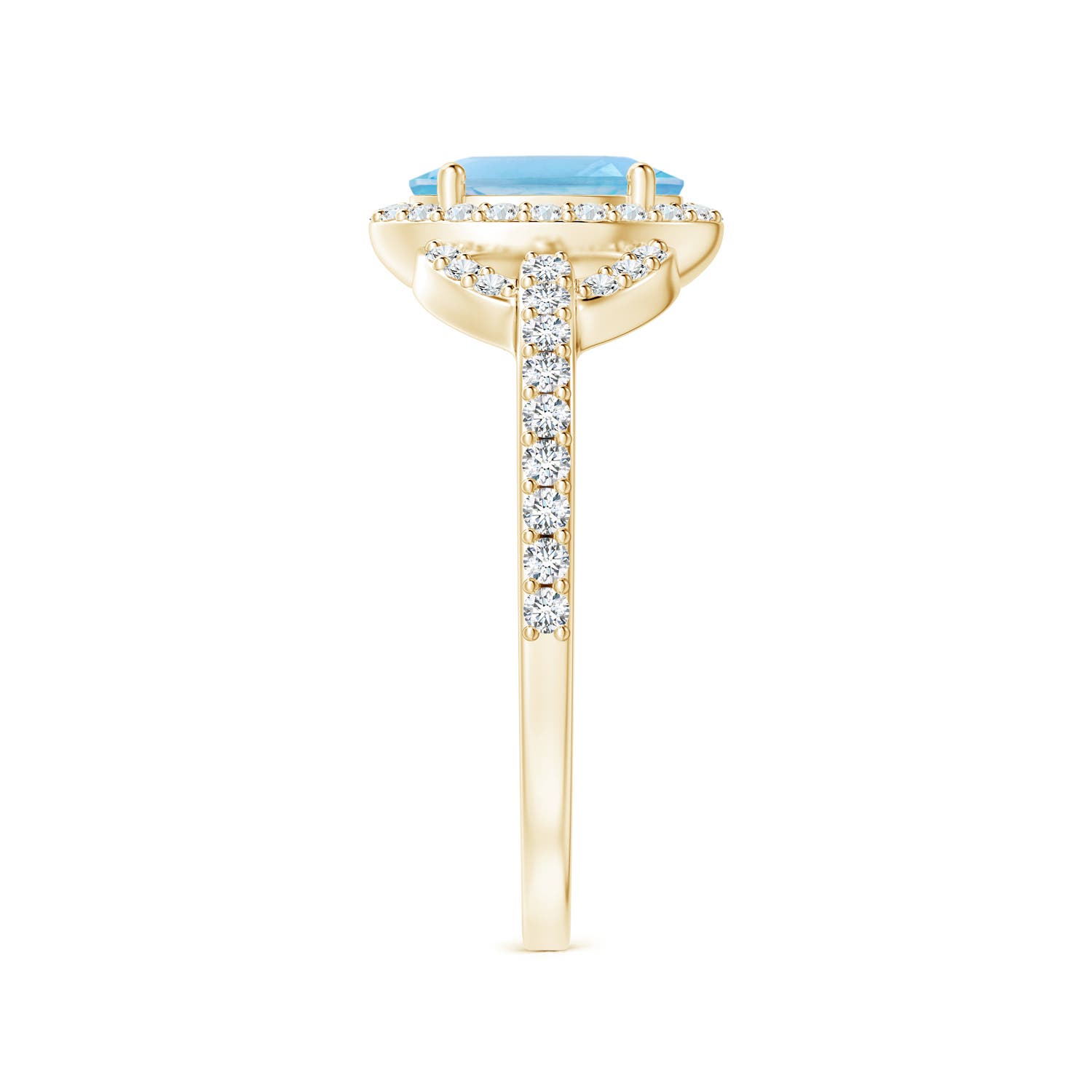 A - Swiss Blue Topaz / 1.29 CT / 14 KT Yellow Gold