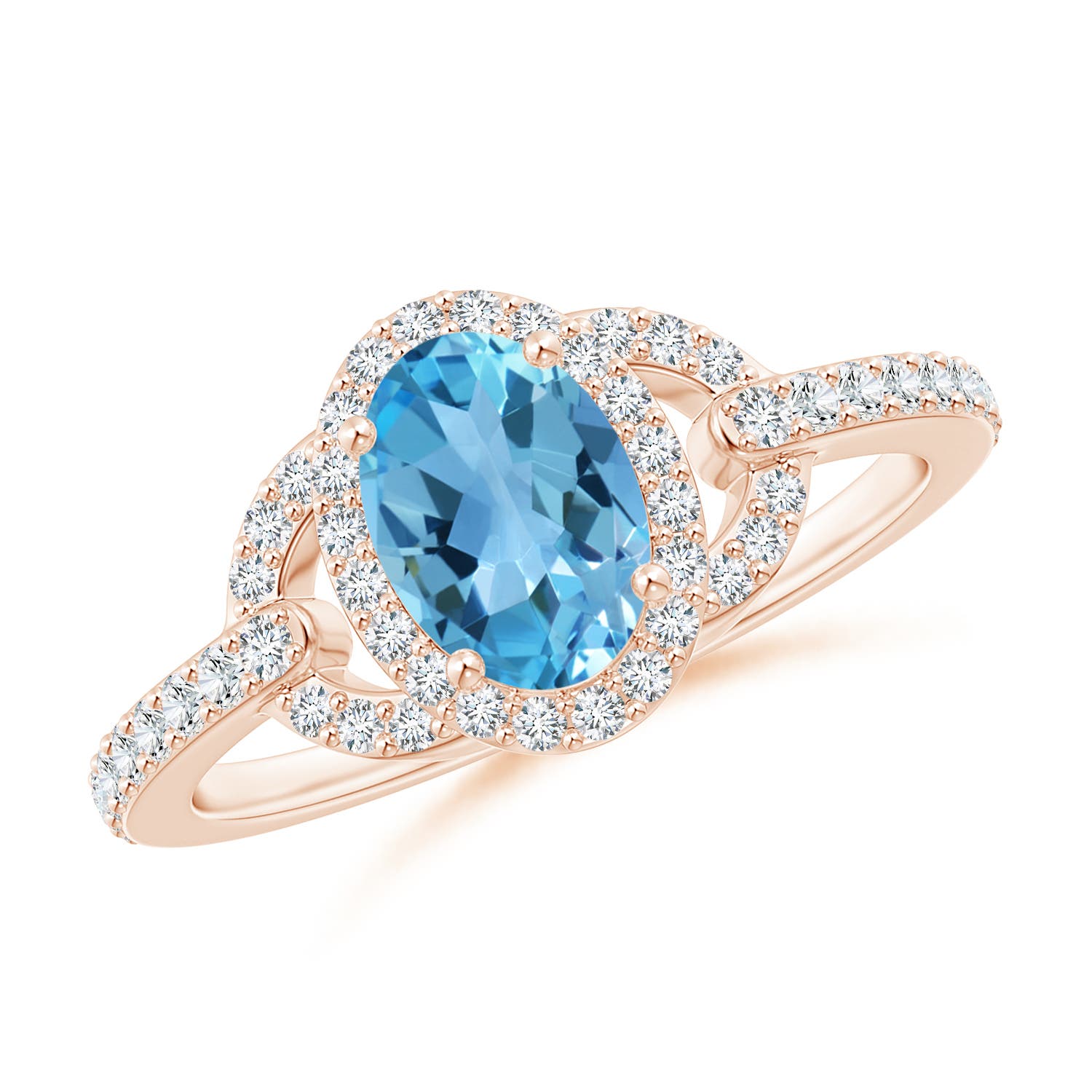 AA - Swiss Blue Topaz / 1.29 CT / 14 KT Rose Gold