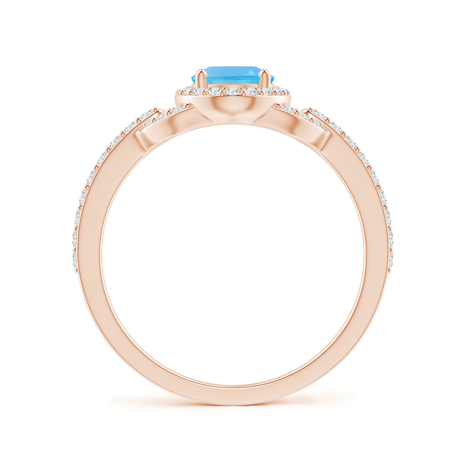 AA - Swiss Blue Topaz / 1.29 CT / 14 KT Rose Gold