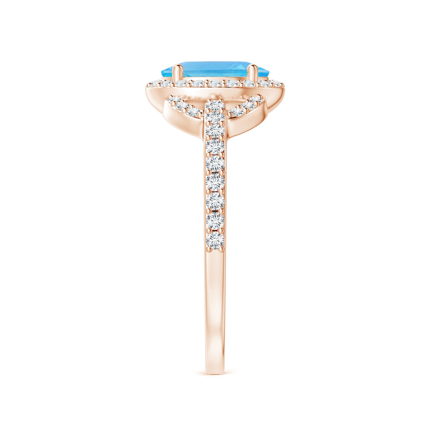 AA - Swiss Blue Topaz / 1.29 CT / 14 KT Rose Gold