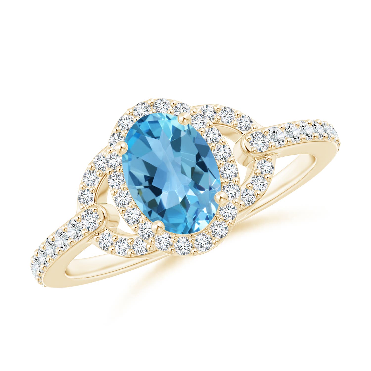 AA - Swiss Blue Topaz / 1.29 CT / 14 KT Yellow Gold