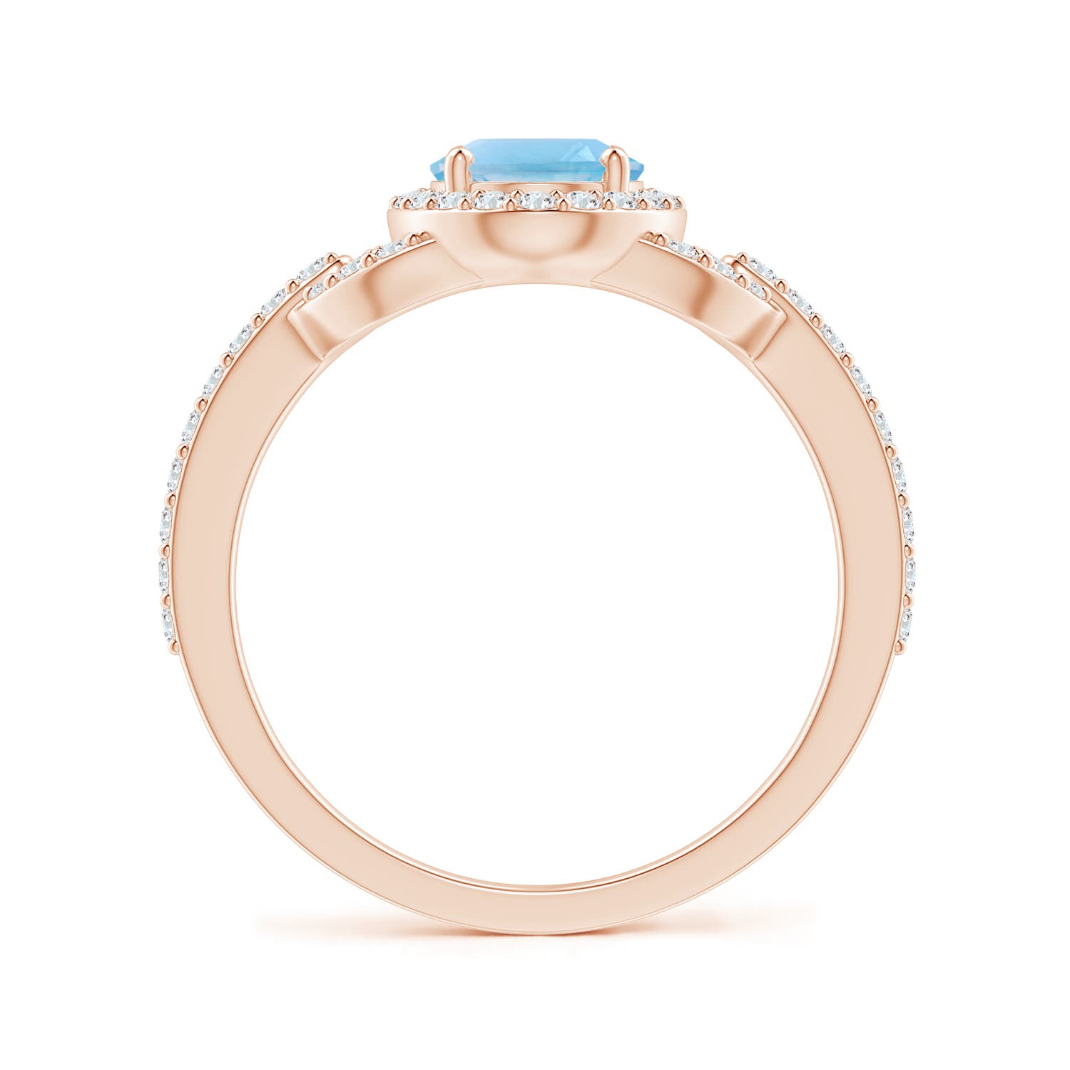 A - Swiss Blue Topaz / 1.87 CT / 14 KT Rose Gold