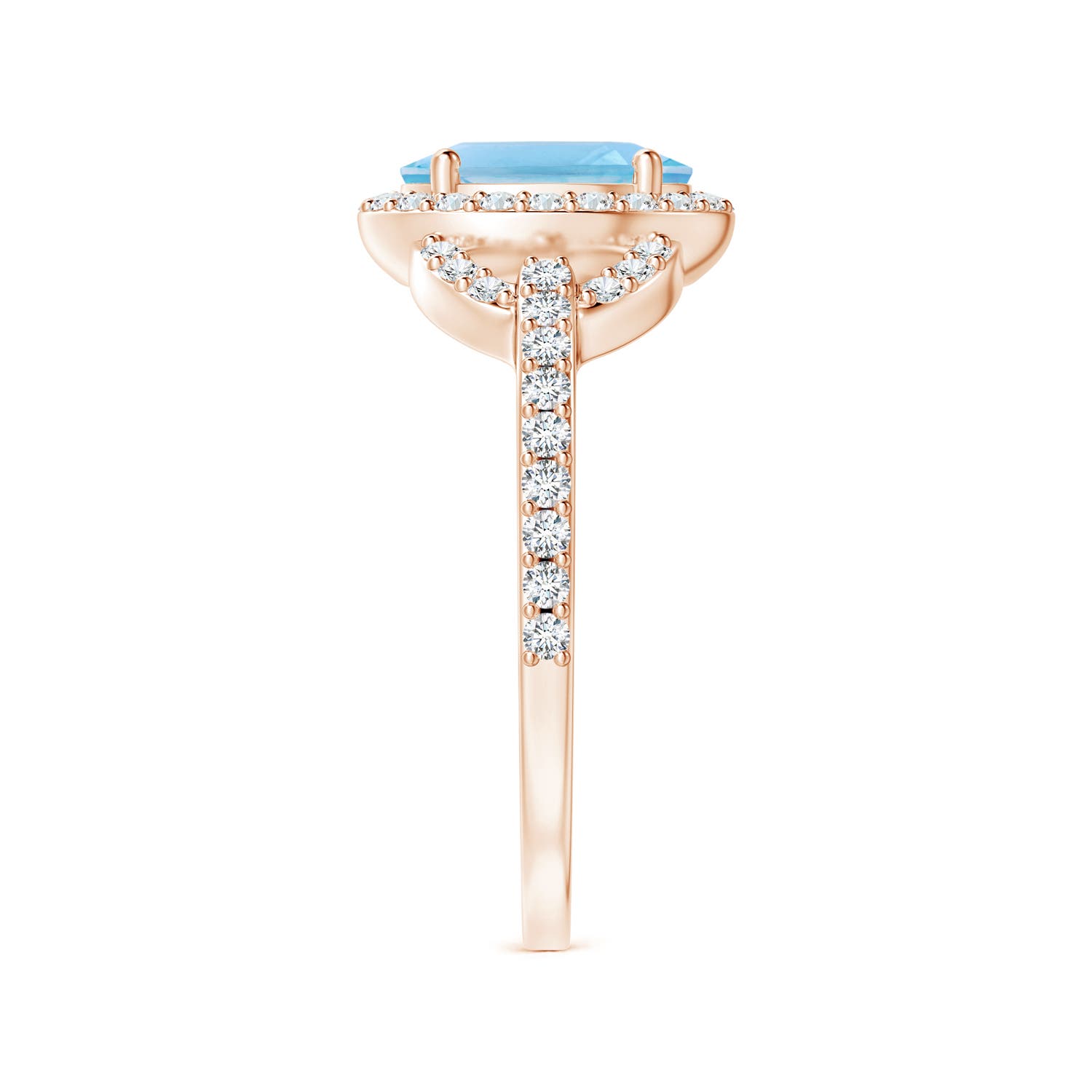 A - Swiss Blue Topaz / 1.87 CT / 14 KT Rose Gold