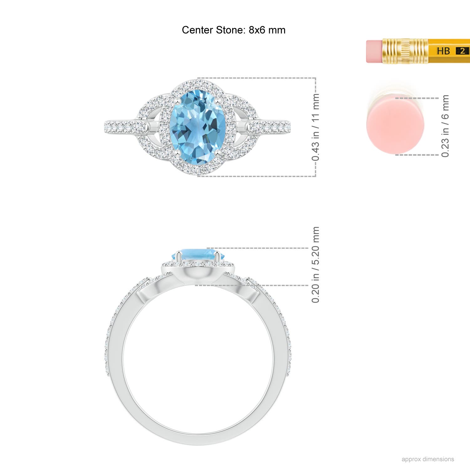 A - Swiss Blue Topaz / 1.87 CT / 14 KT White Gold