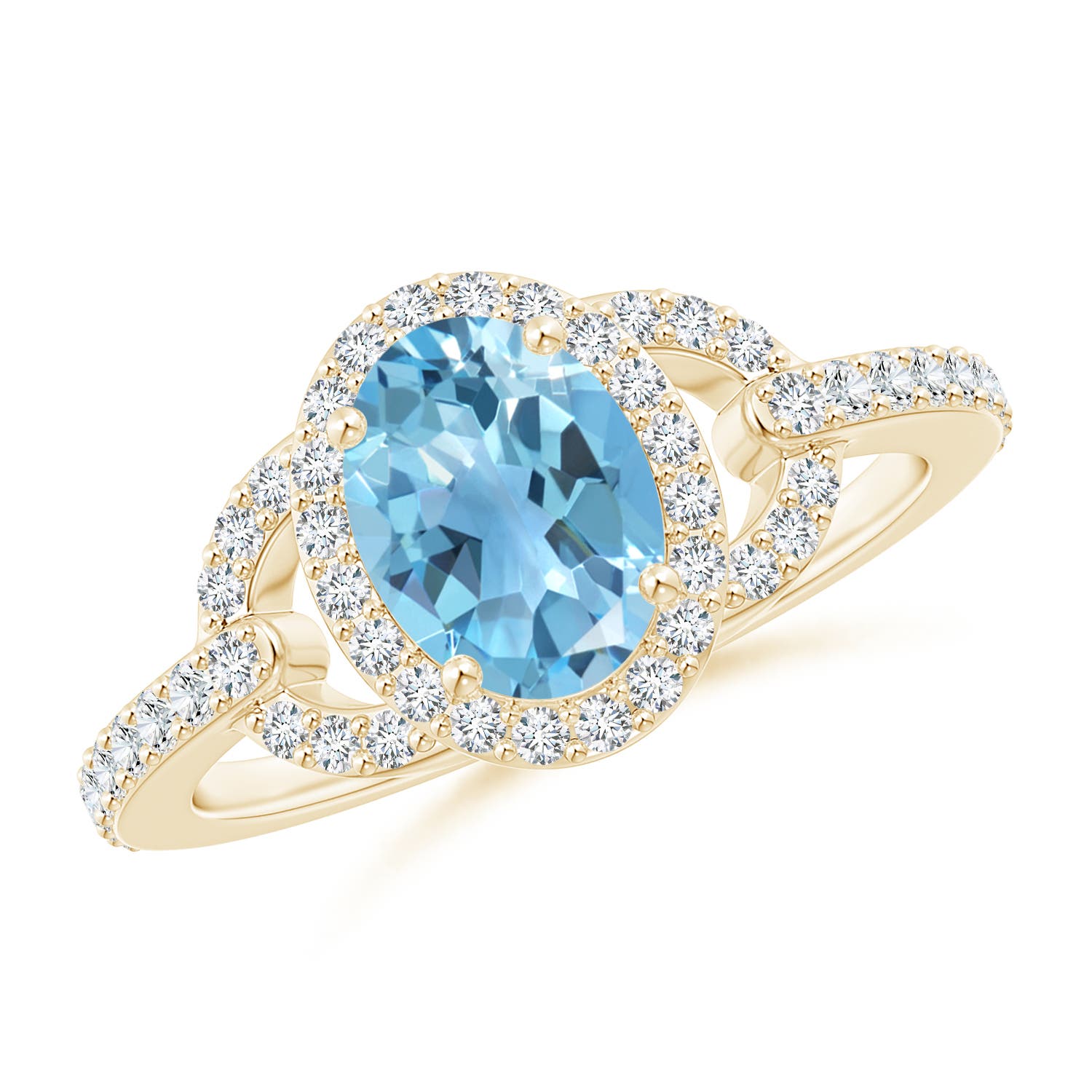 A - Swiss Blue Topaz / 1.87 CT / 14 KT Yellow Gold