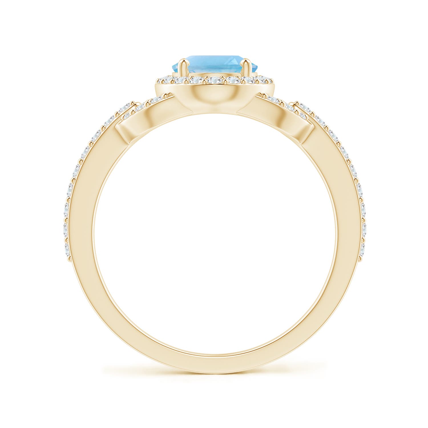 A - Swiss Blue Topaz / 1.87 CT / 14 KT Yellow Gold