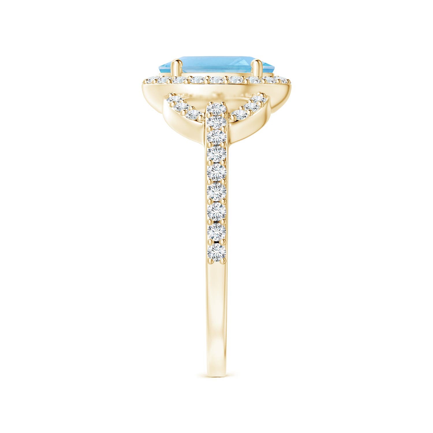 A - Swiss Blue Topaz / 1.87 CT / 14 KT Yellow Gold