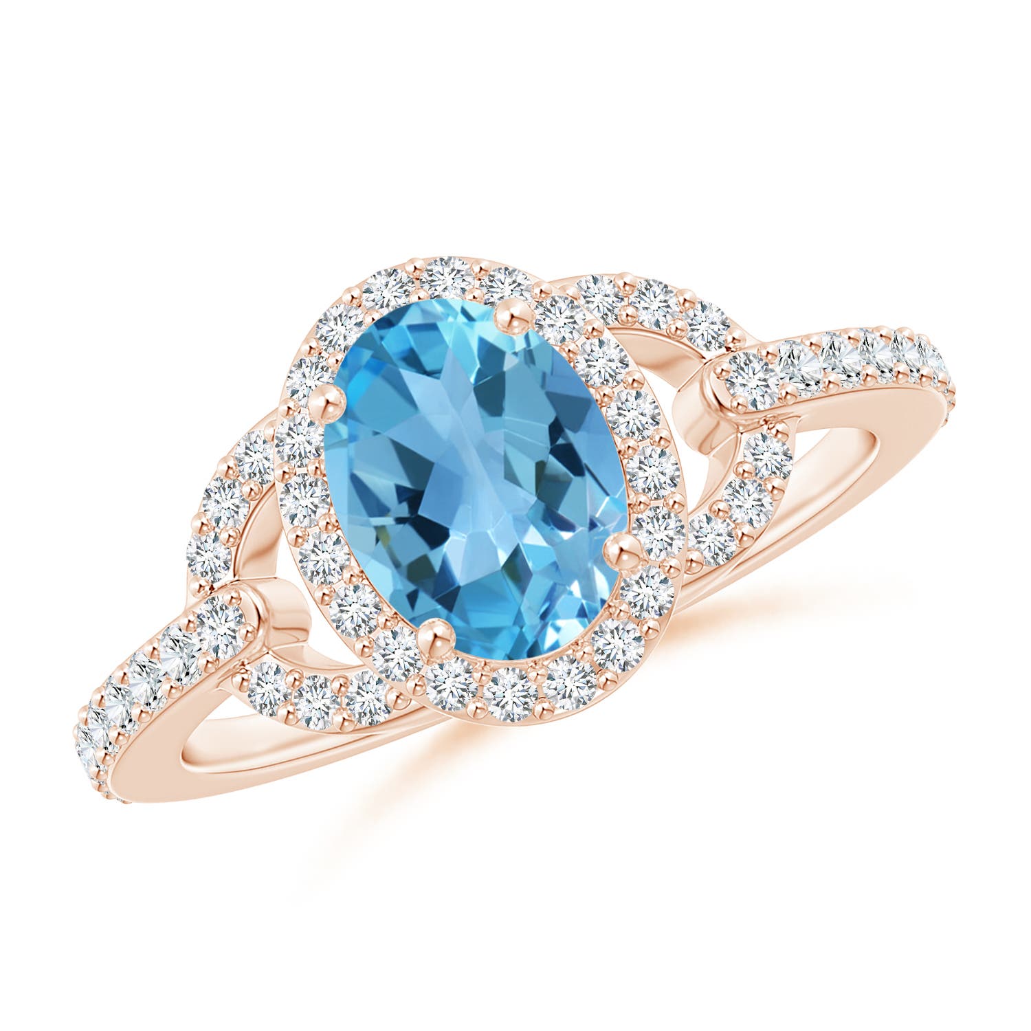 AA - Swiss Blue Topaz / 1.87 CT / 14 KT Rose Gold