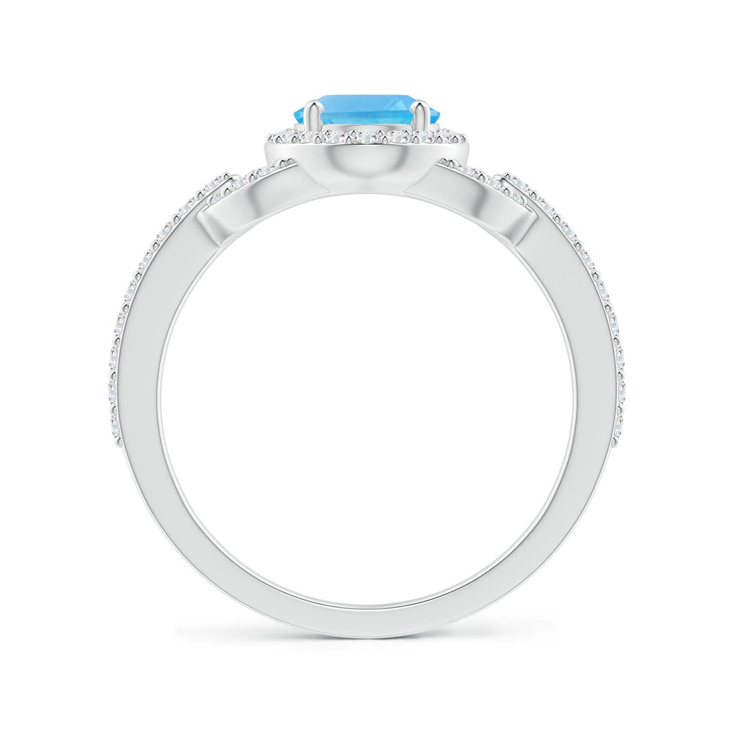 AA - Swiss Blue Topaz / 1.87 CT / 14 KT White Gold