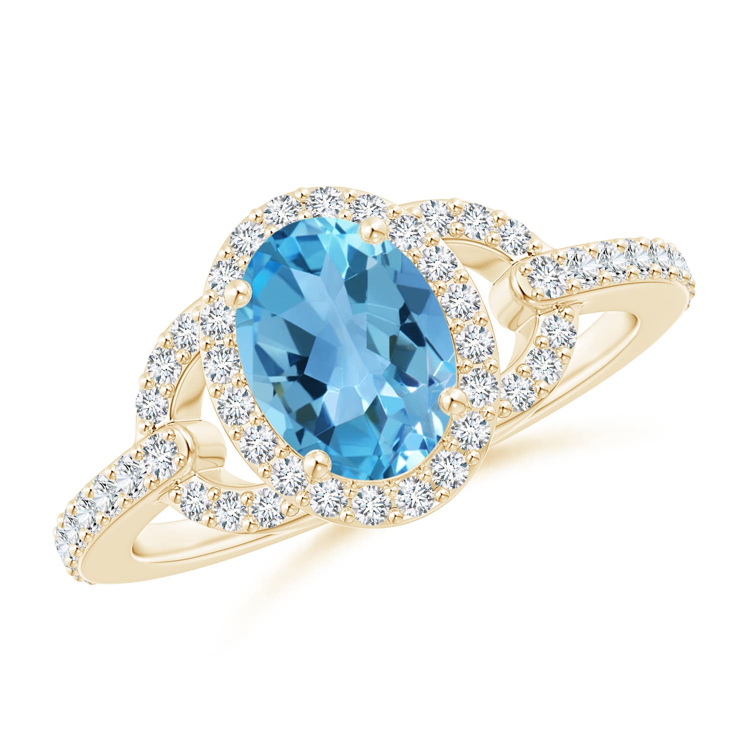 AA - Swiss Blue Topaz / 1.87 CT / 14 KT Yellow Gold