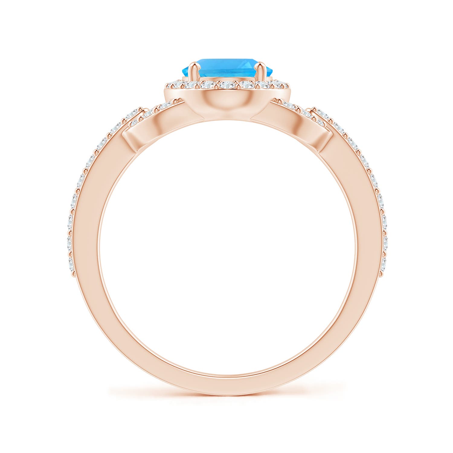 AAA - Swiss Blue Topaz / 1.87 CT / 14 KT Rose Gold