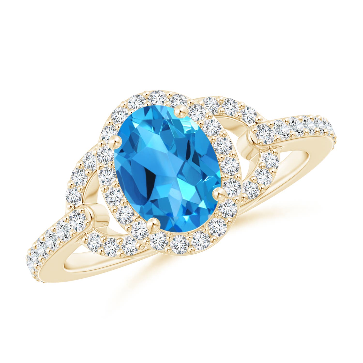 AAAA - Swiss Blue Topaz / 1.87 CT / 14 KT Yellow Gold