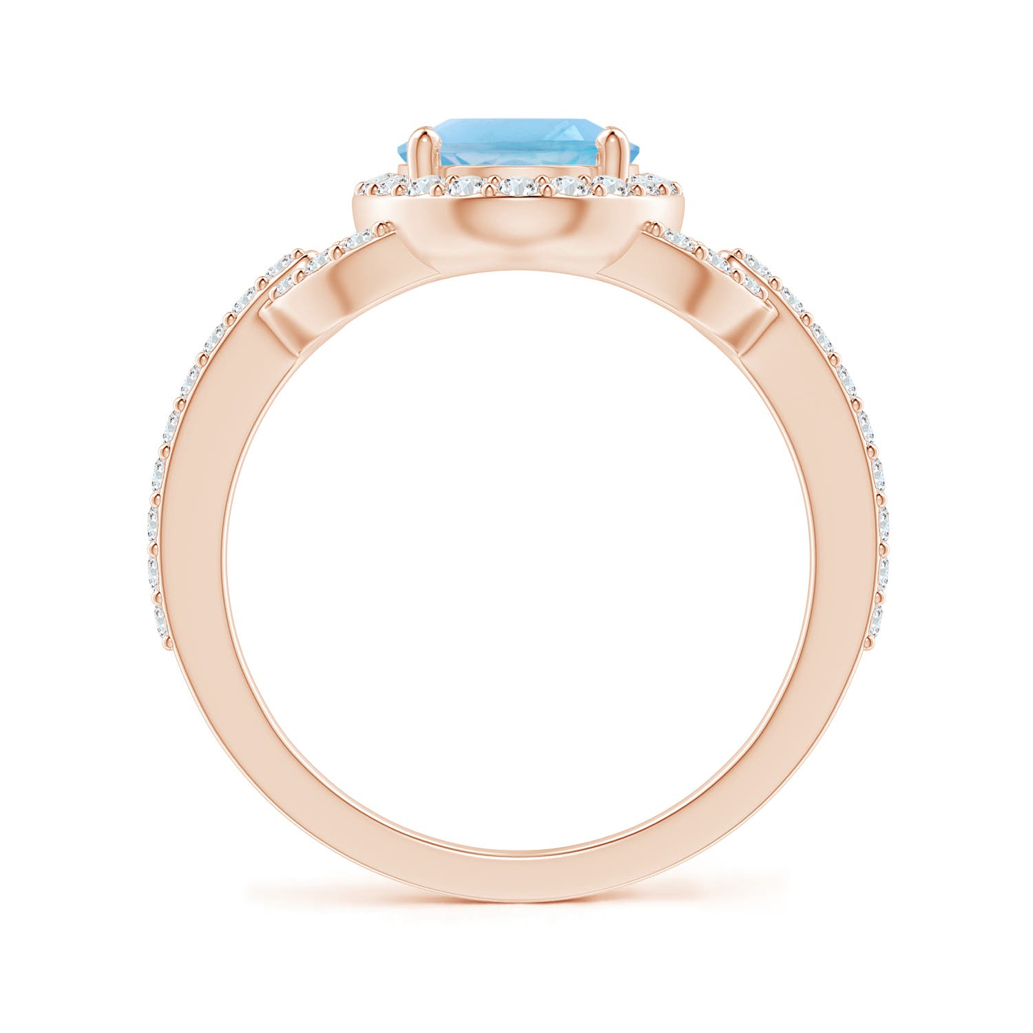 A - Swiss Blue Topaz / 2.74 CT / 14 KT Rose Gold