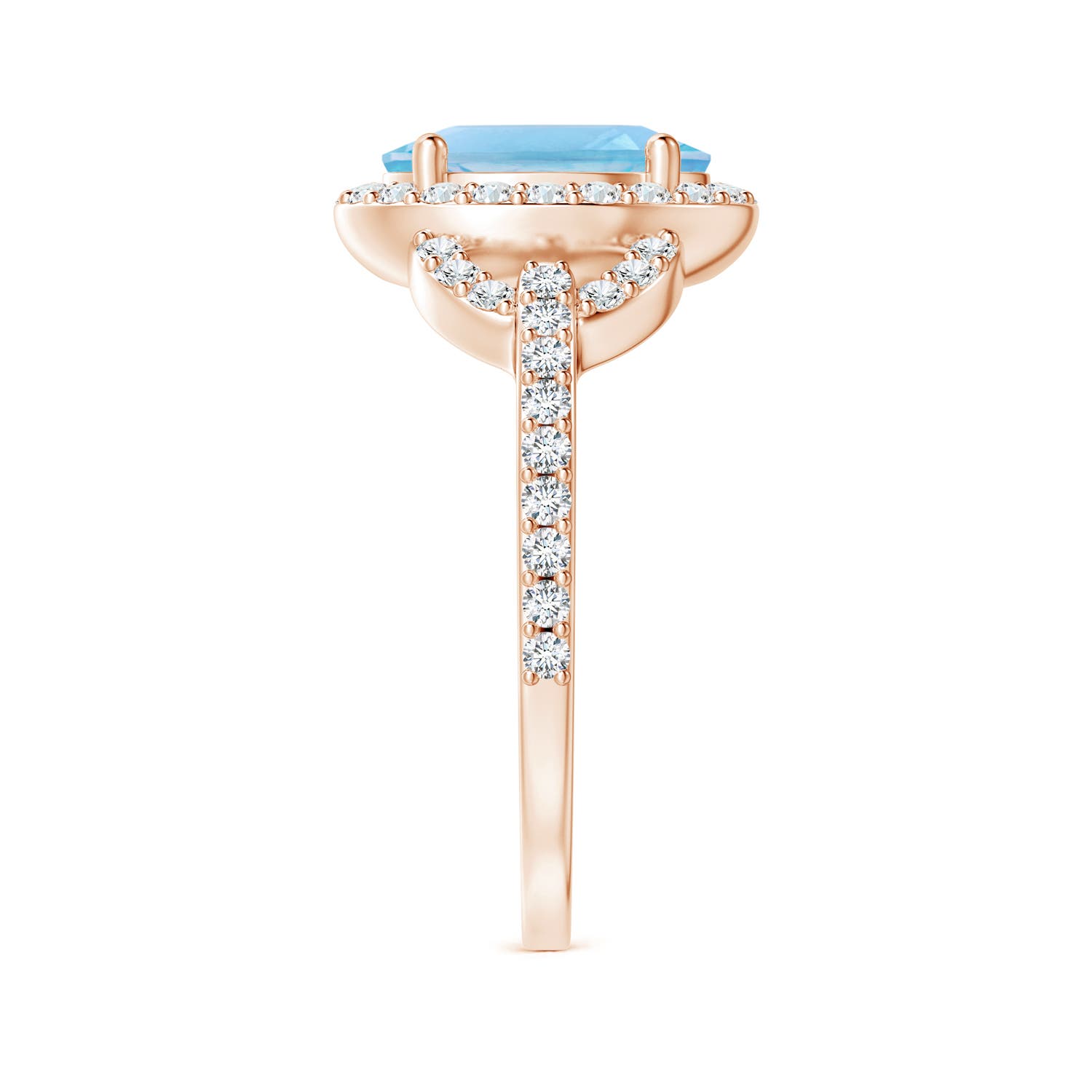 A - Swiss Blue Topaz / 2.74 CT / 14 KT Rose Gold