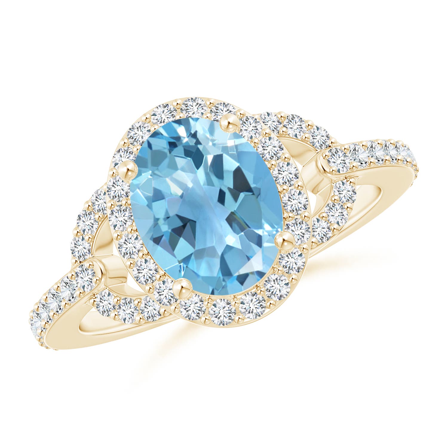 A - Swiss Blue Topaz / 2.74 CT / 14 KT Yellow Gold