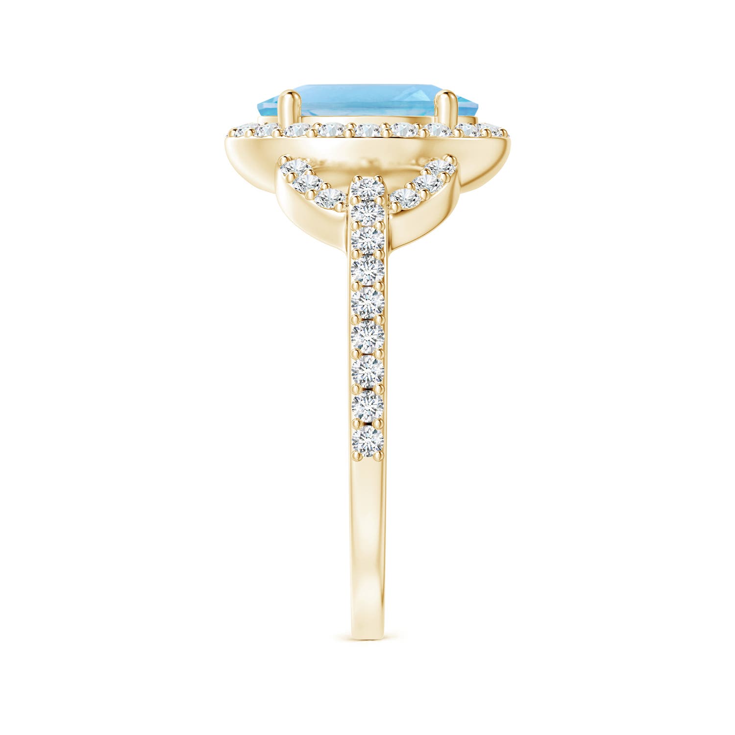 A - Swiss Blue Topaz / 2.74 CT / 14 KT Yellow Gold