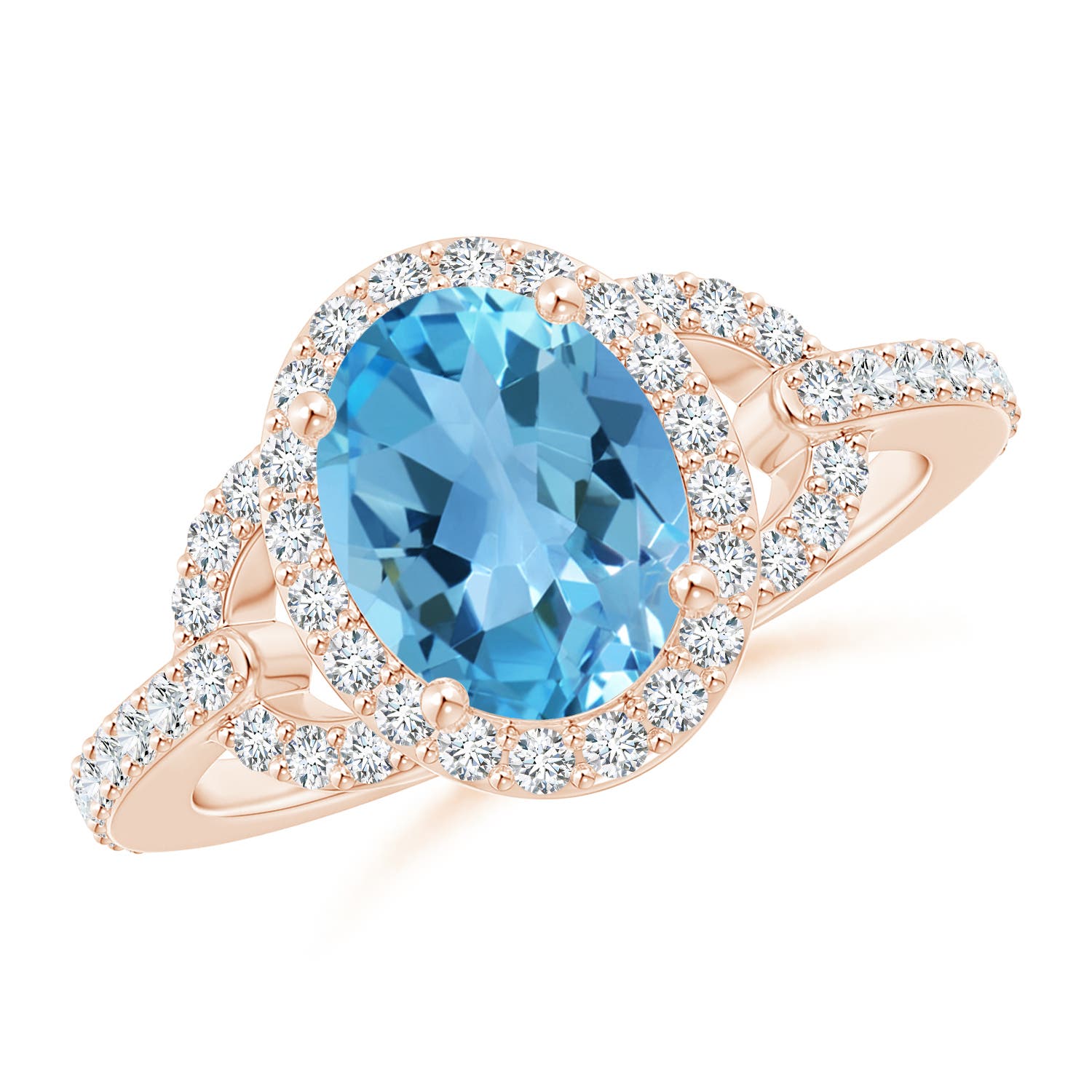 AA - Swiss Blue Topaz / 2.74 CT / 14 KT Rose Gold