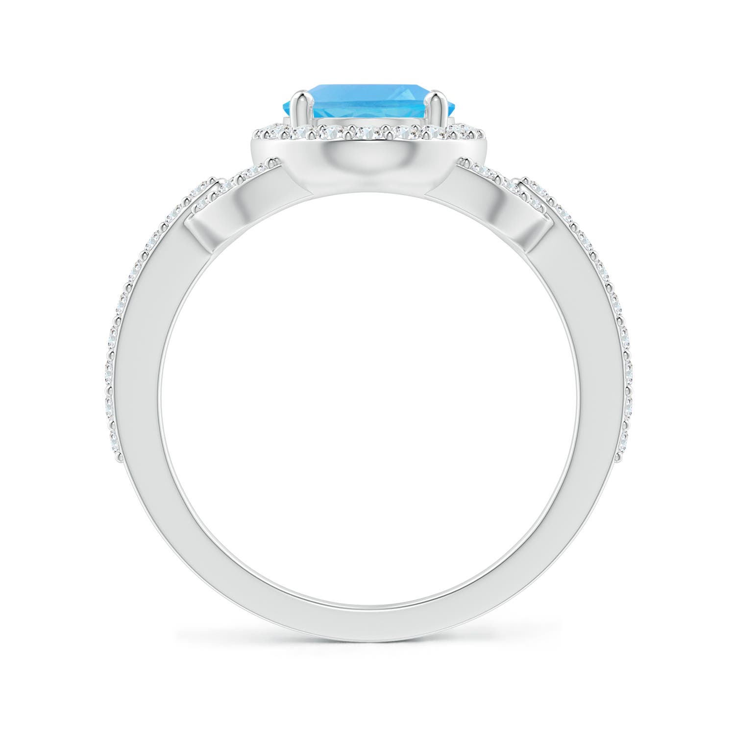 AA - Swiss Blue Topaz / 2.74 CT / 14 KT White Gold