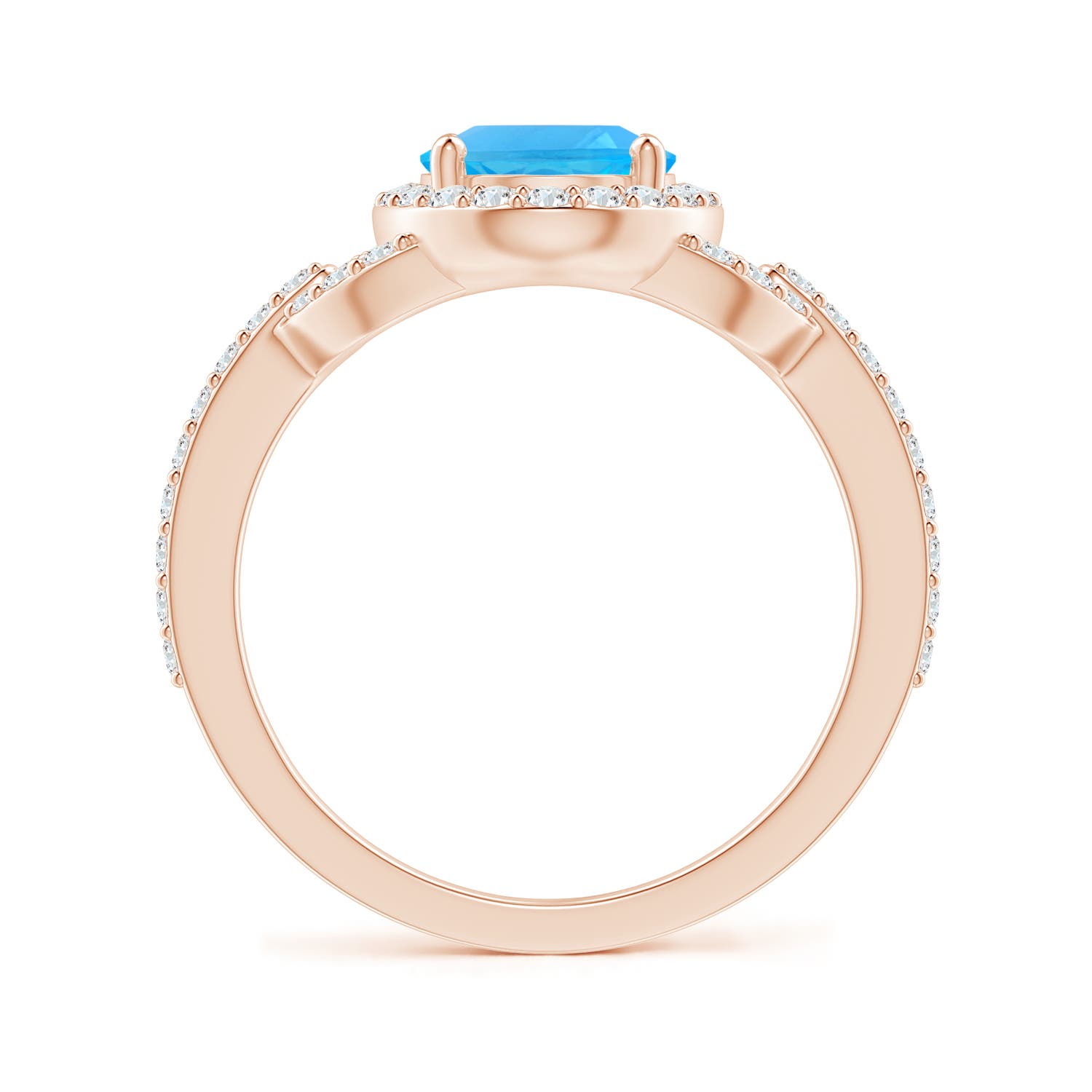 AAA - Swiss Blue Topaz / 2.74 CT / 14 KT Rose Gold