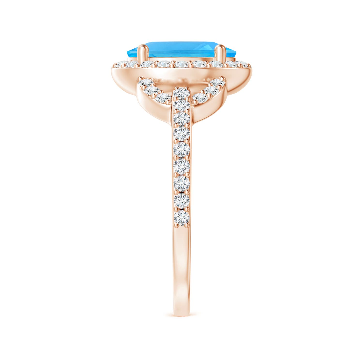 AAA - Swiss Blue Topaz / 2.74 CT / 14 KT Rose Gold