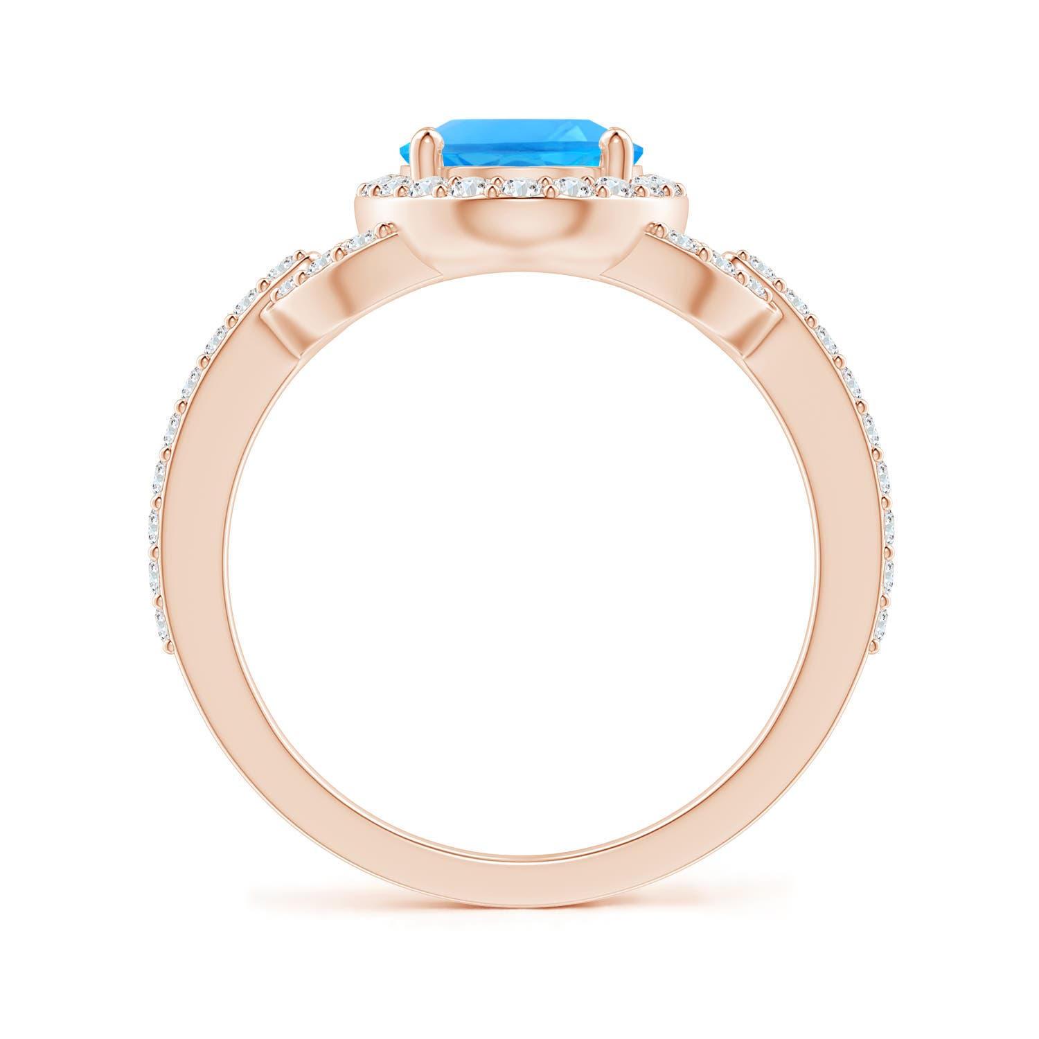 AAAA - Swiss Blue Topaz / 2.74 CT / 14 KT Rose Gold