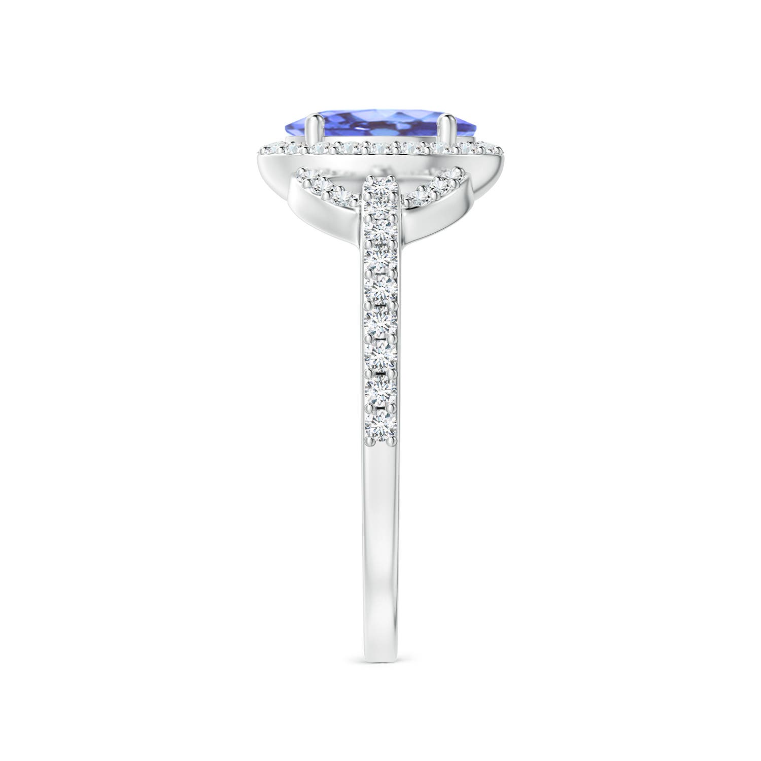 A - Tanzanite / 1.14 CT / 14 KT White Gold