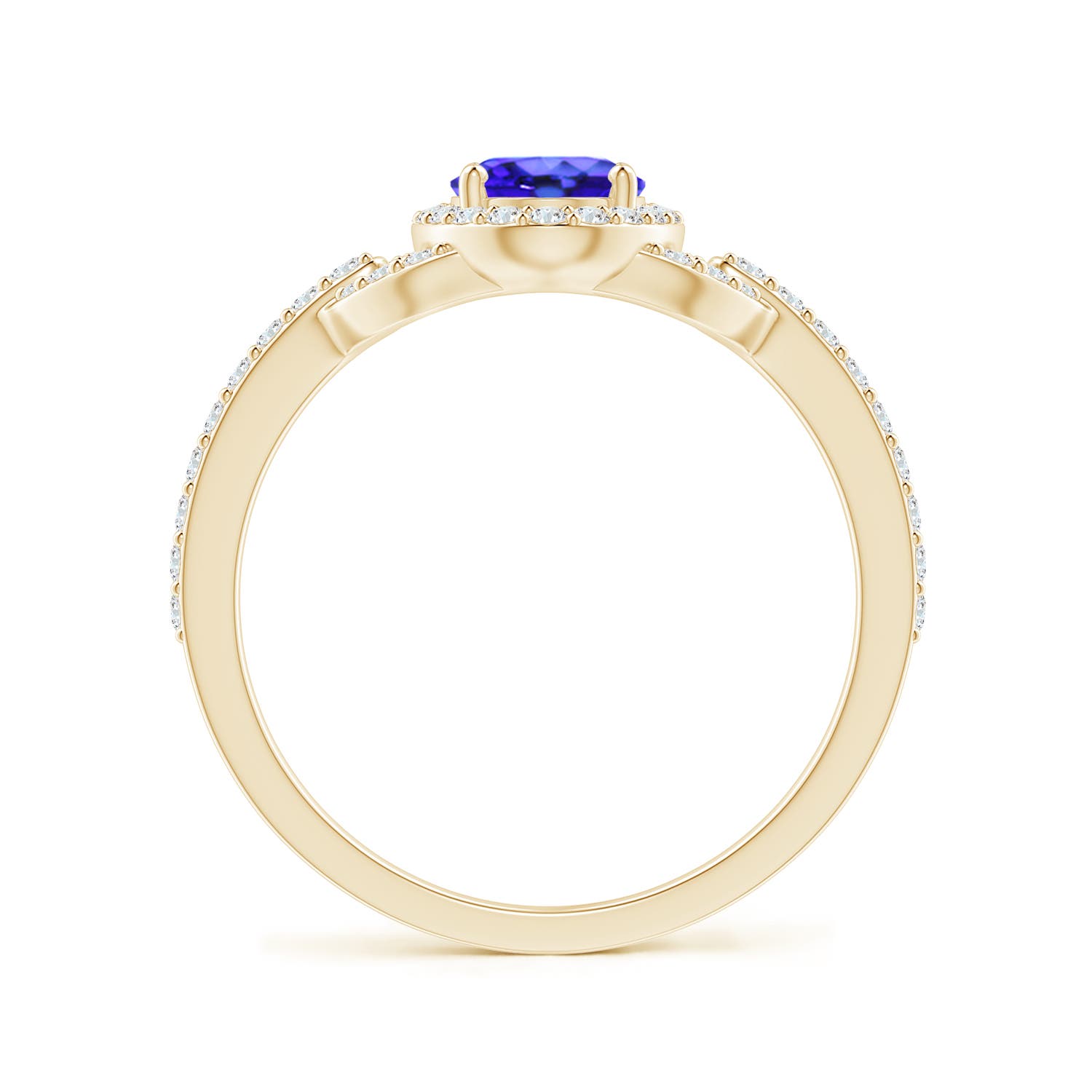 AAA - Tanzanite / 1.14 CT / 14 KT Yellow Gold