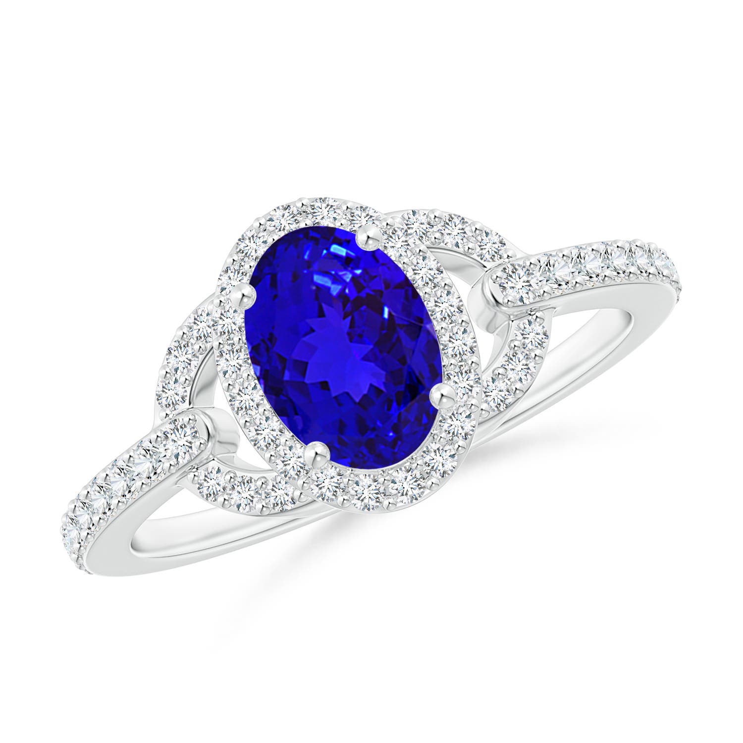 AAAA - Tanzanite / 1.14 CT / 14 KT White Gold