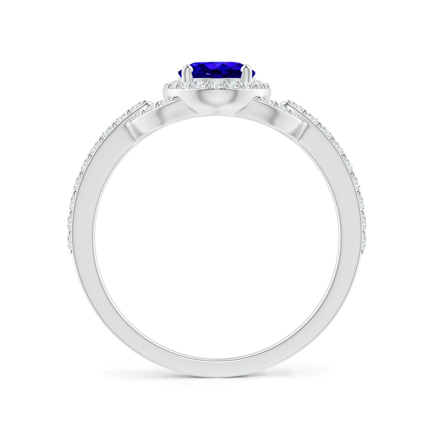 AAAA - Tanzanite / 1.14 CT / 14 KT White Gold