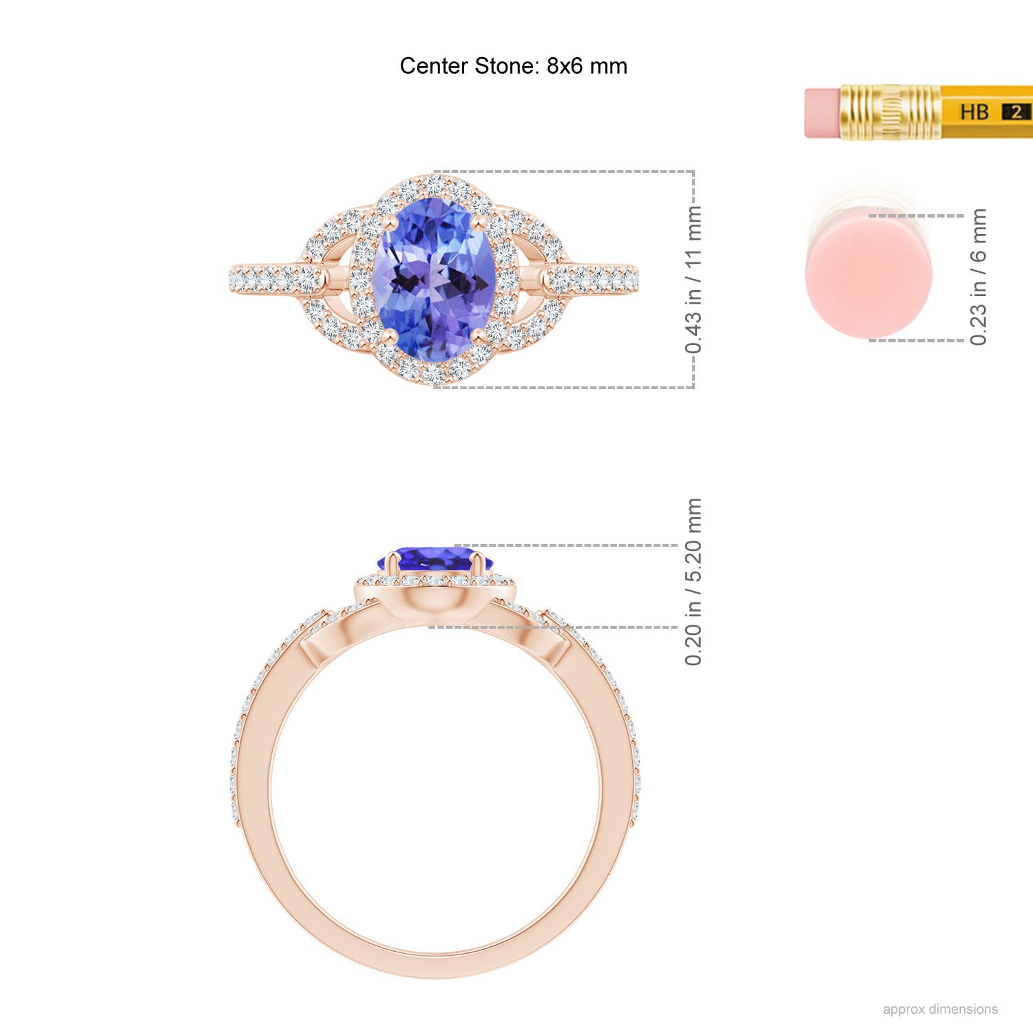 AA - Tanzanite / 1.62 CT / 14 KT Rose Gold