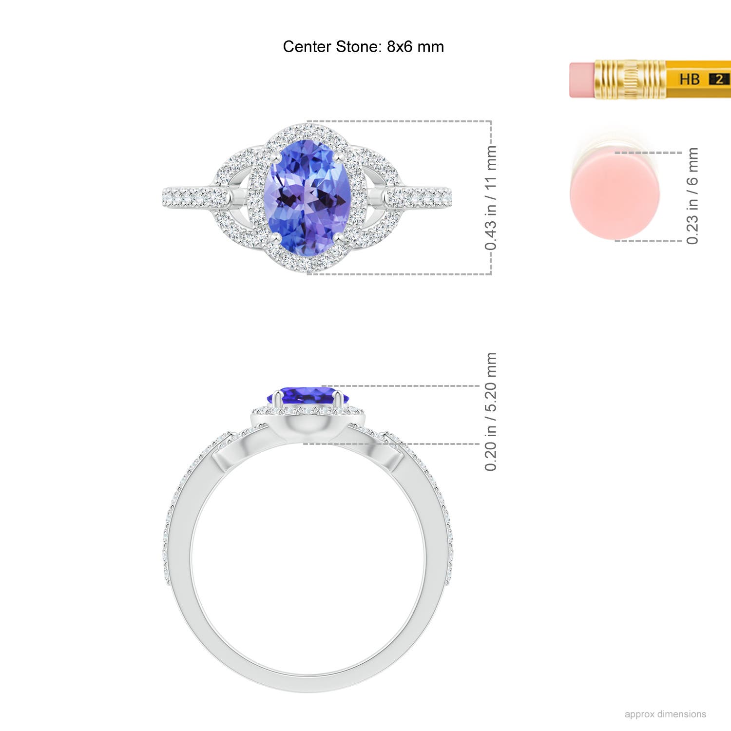 AA - Tanzanite / 1.62 CT / 14 KT White Gold